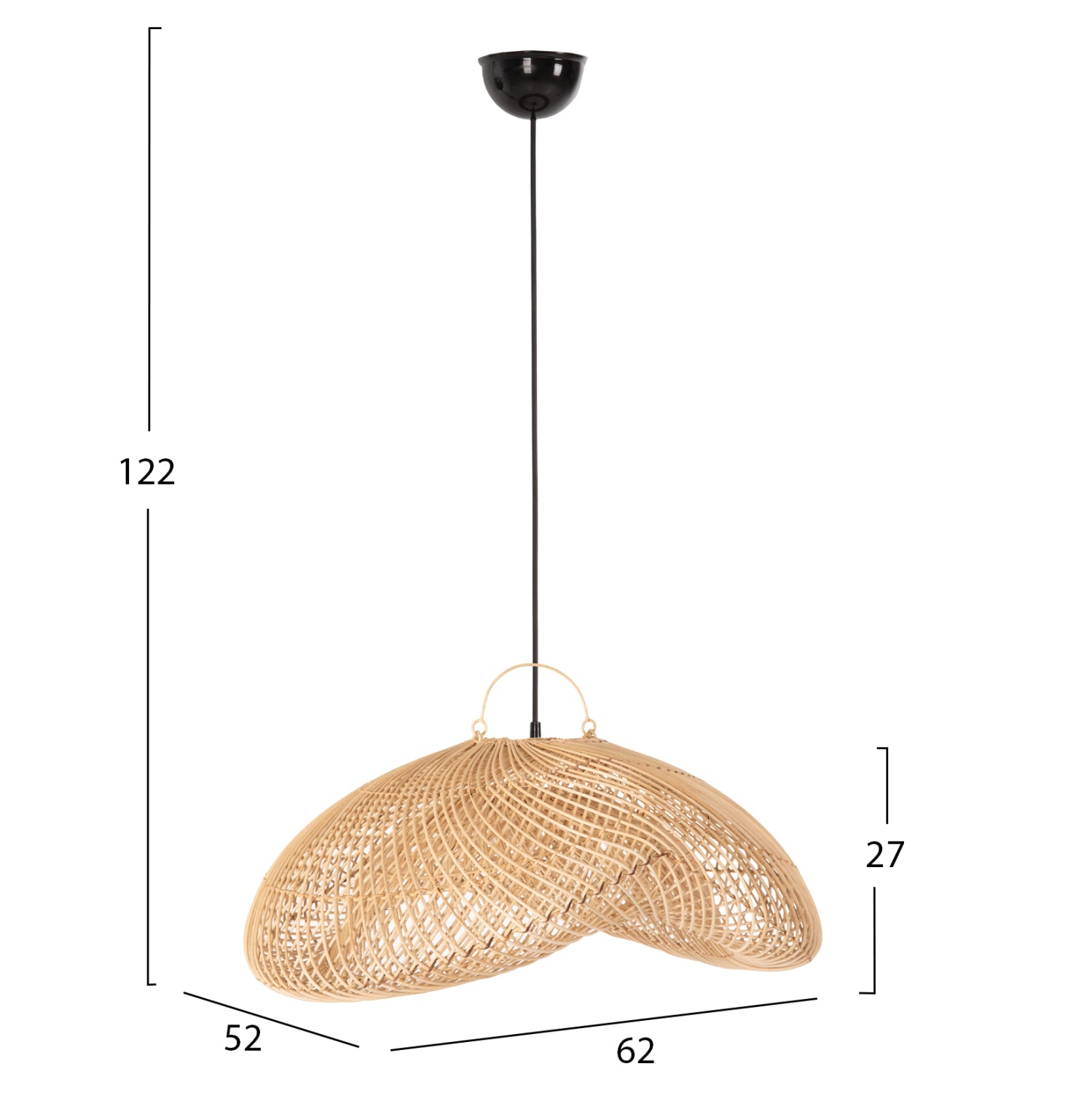 Таванна лампа 7862 естествен цвят 62x52x122см
