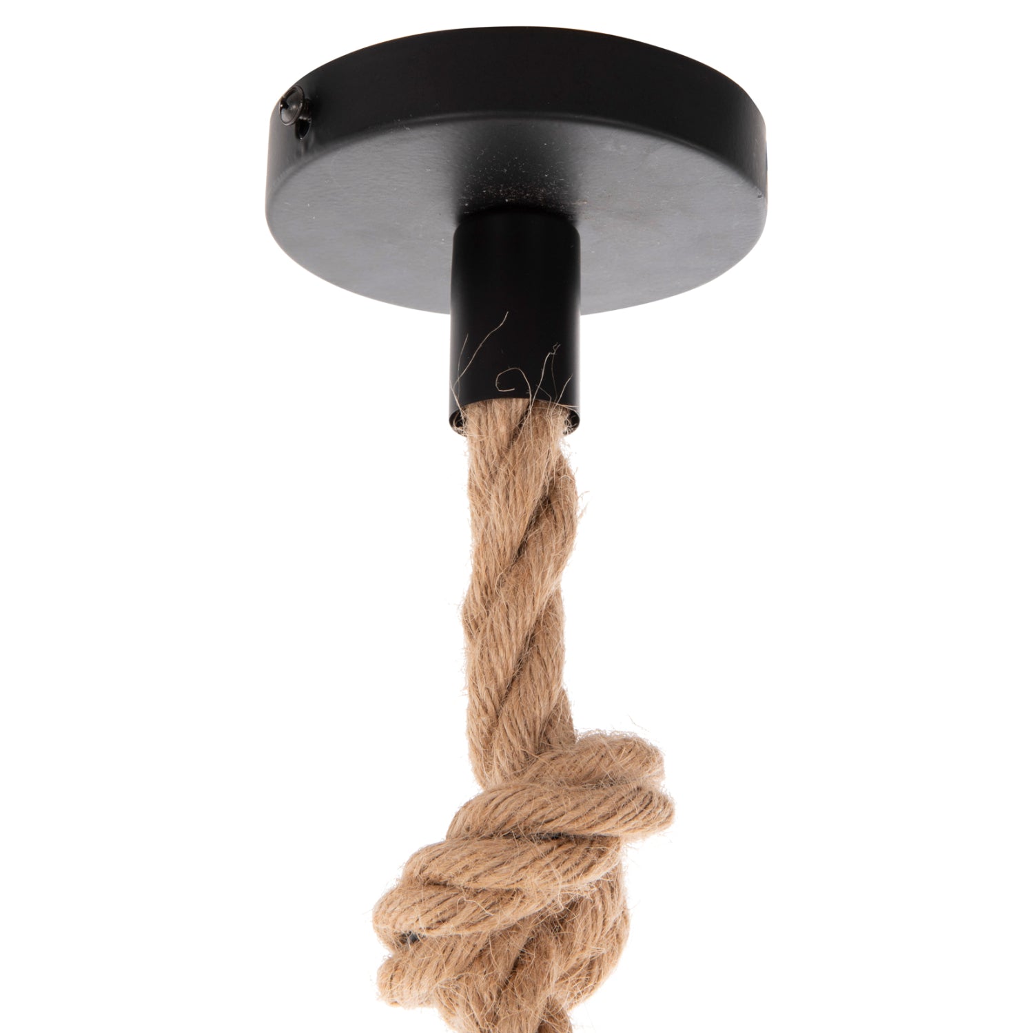 Таванна лампа въже и естествен ратан Φ58.5X131Hcm.