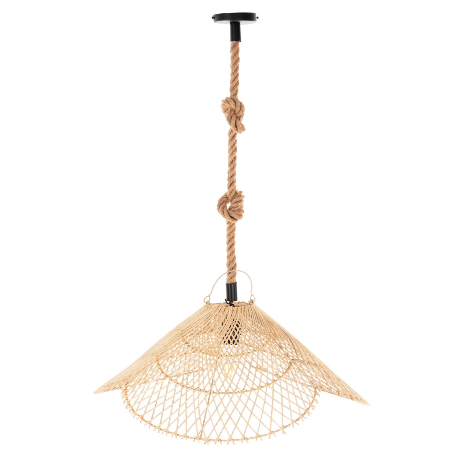 Таванна лампа 7878 естествен цвят Φ58.5x31см