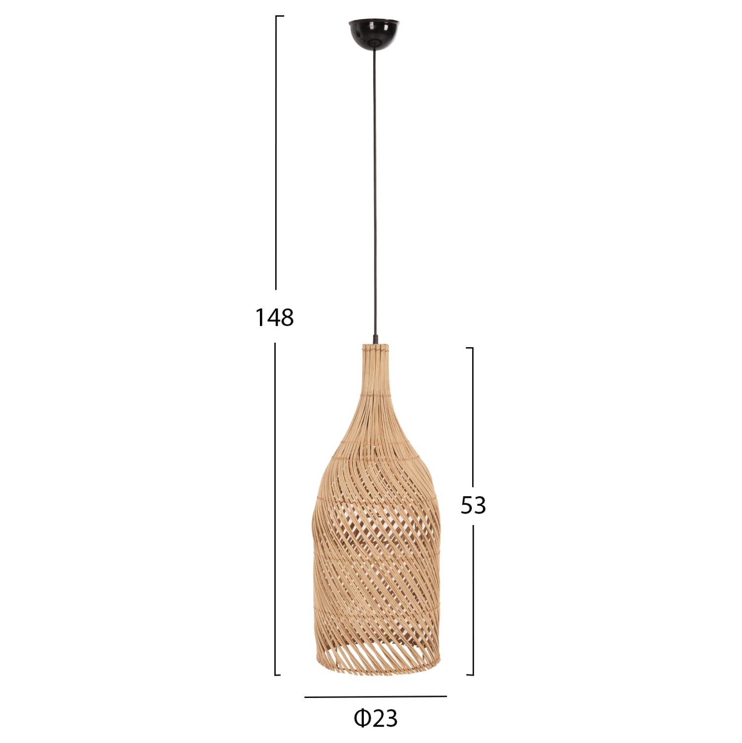 Таванна лампа 7885 естетсвен цвят Φ23x148см