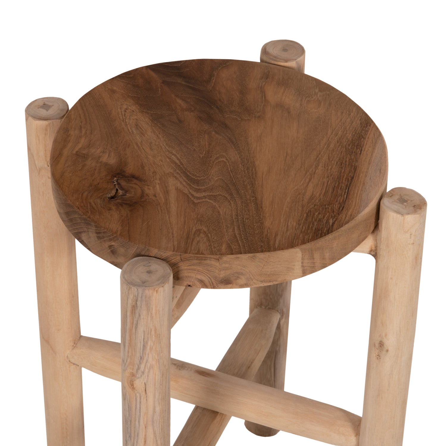 Странична маса HOVER естествен цвят Φ30x50см