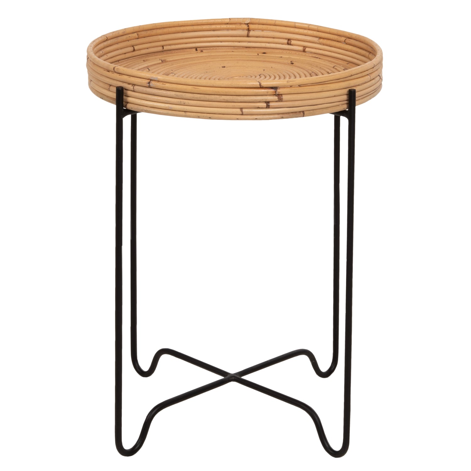 Помощна маса FLY ф40 -естетсвен-черен цвят