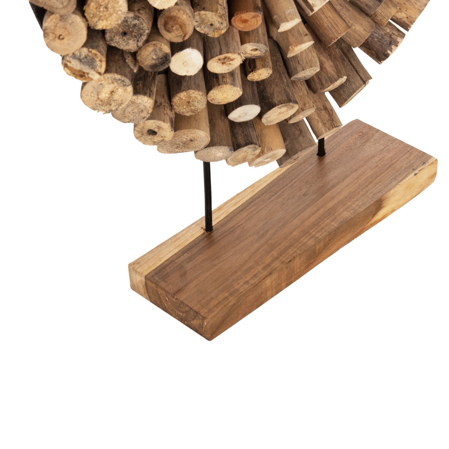 Декорация сърце SHINZO натурал тикови клонки 57x5x56