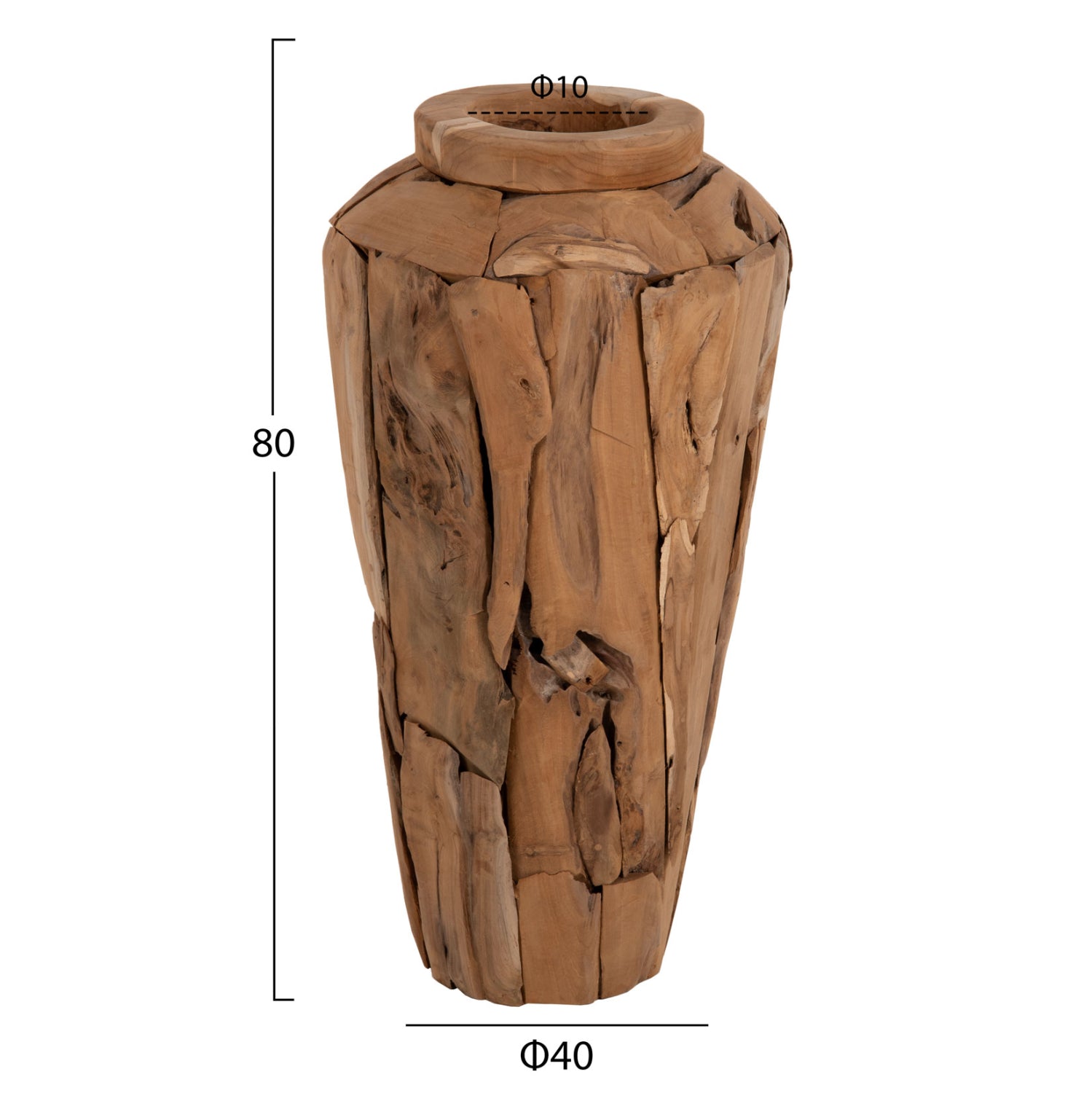 Ваза подова натурал ZENIA Φ40x80