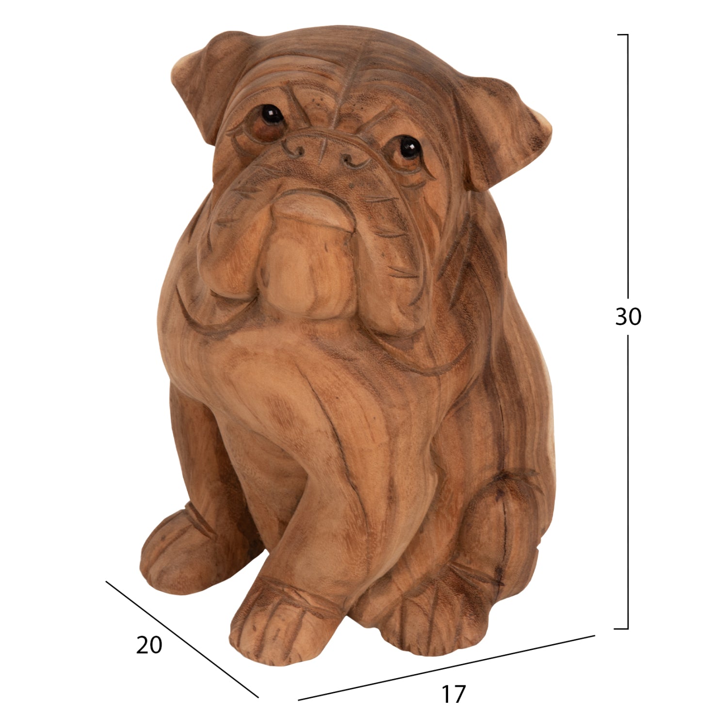 Декоративно куче булдог натурал 20x17x30