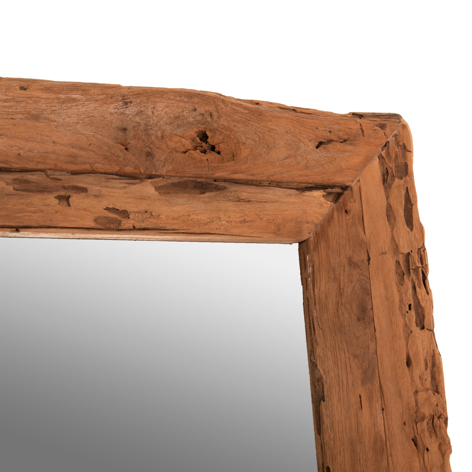 Стенно огледало yorkshire с рамка от рециклиран тик 80x4x180см.