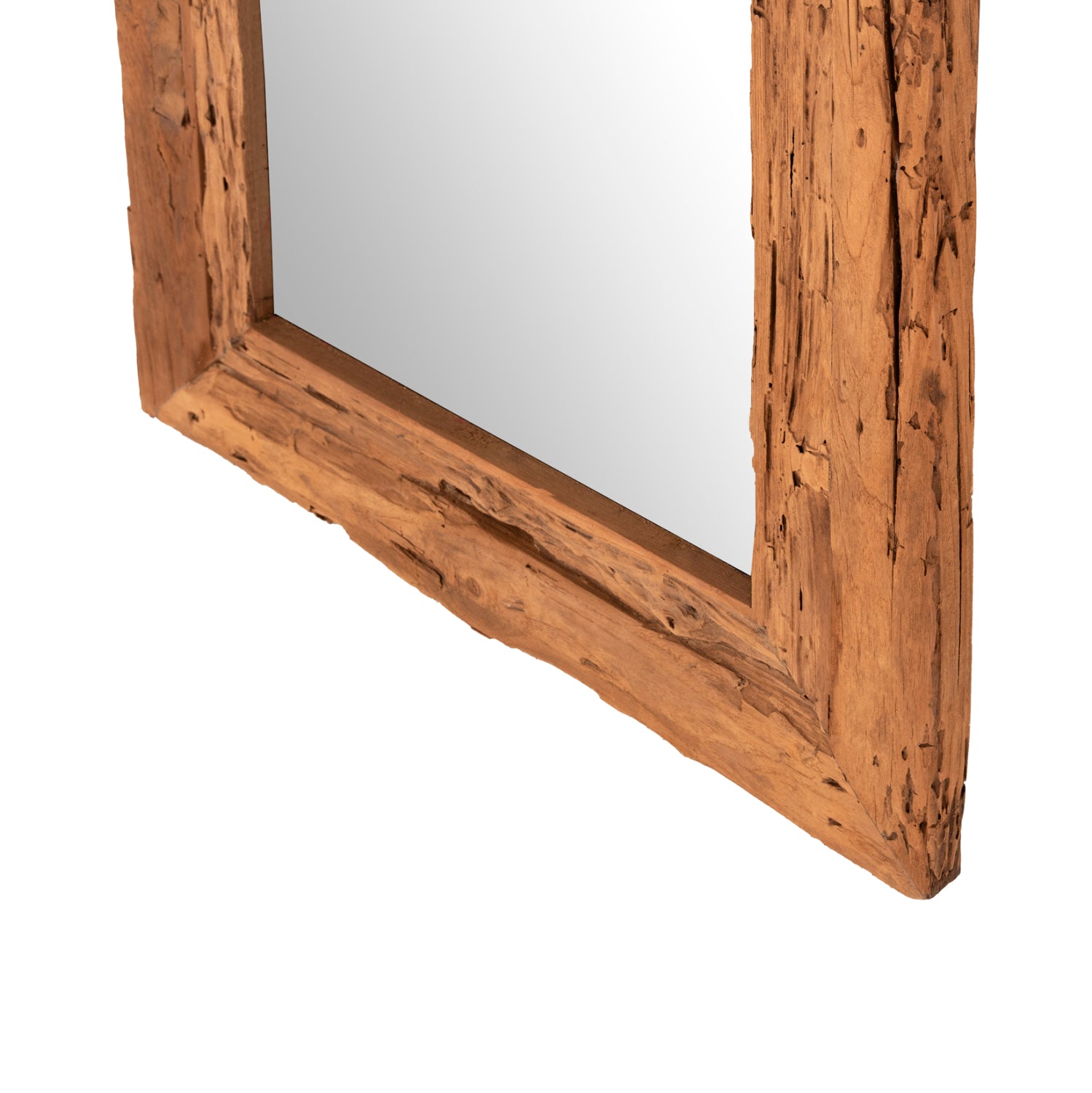 Стенно огледало yorkshire с рамка от рециклиран тик 80x4x180см.