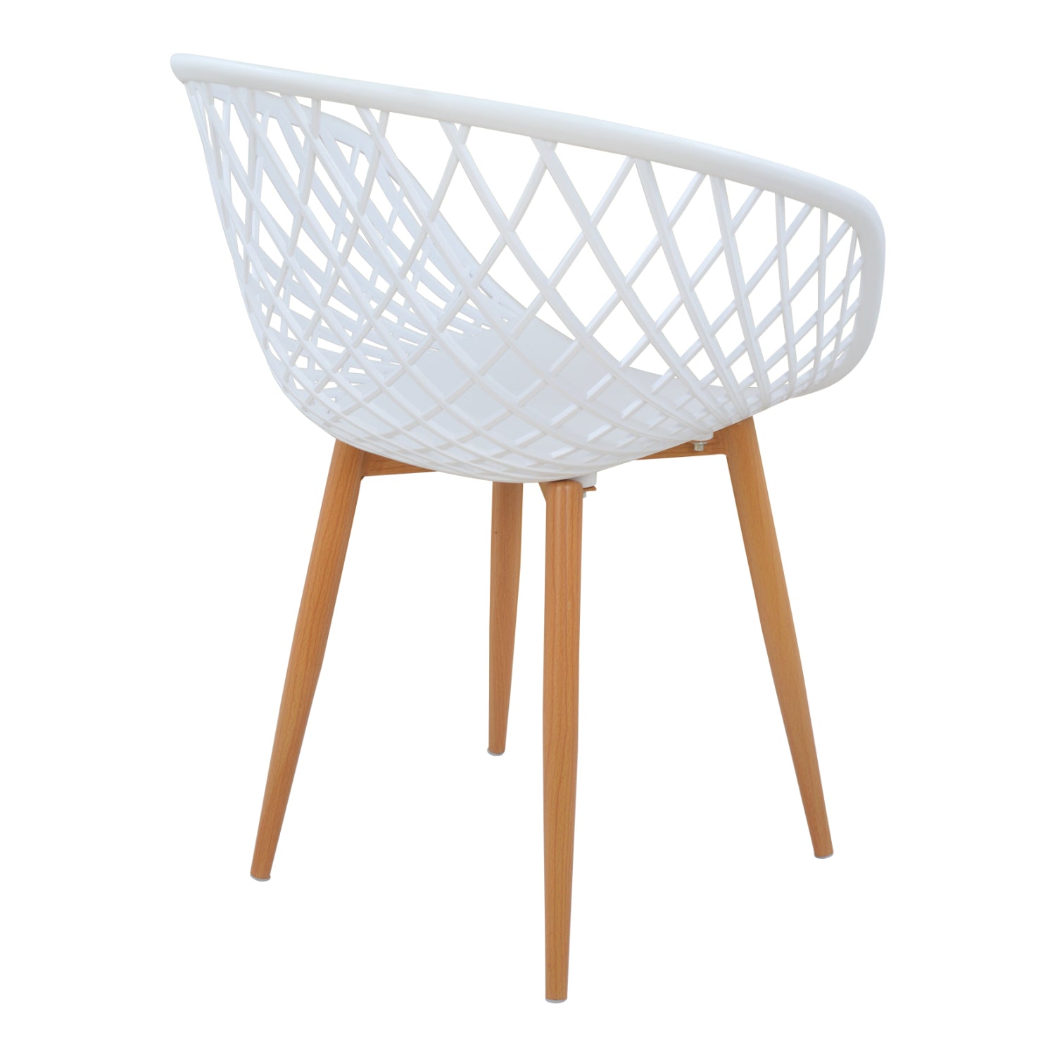 Кресло ARIADNE цвят бял-натурал 62x54x81