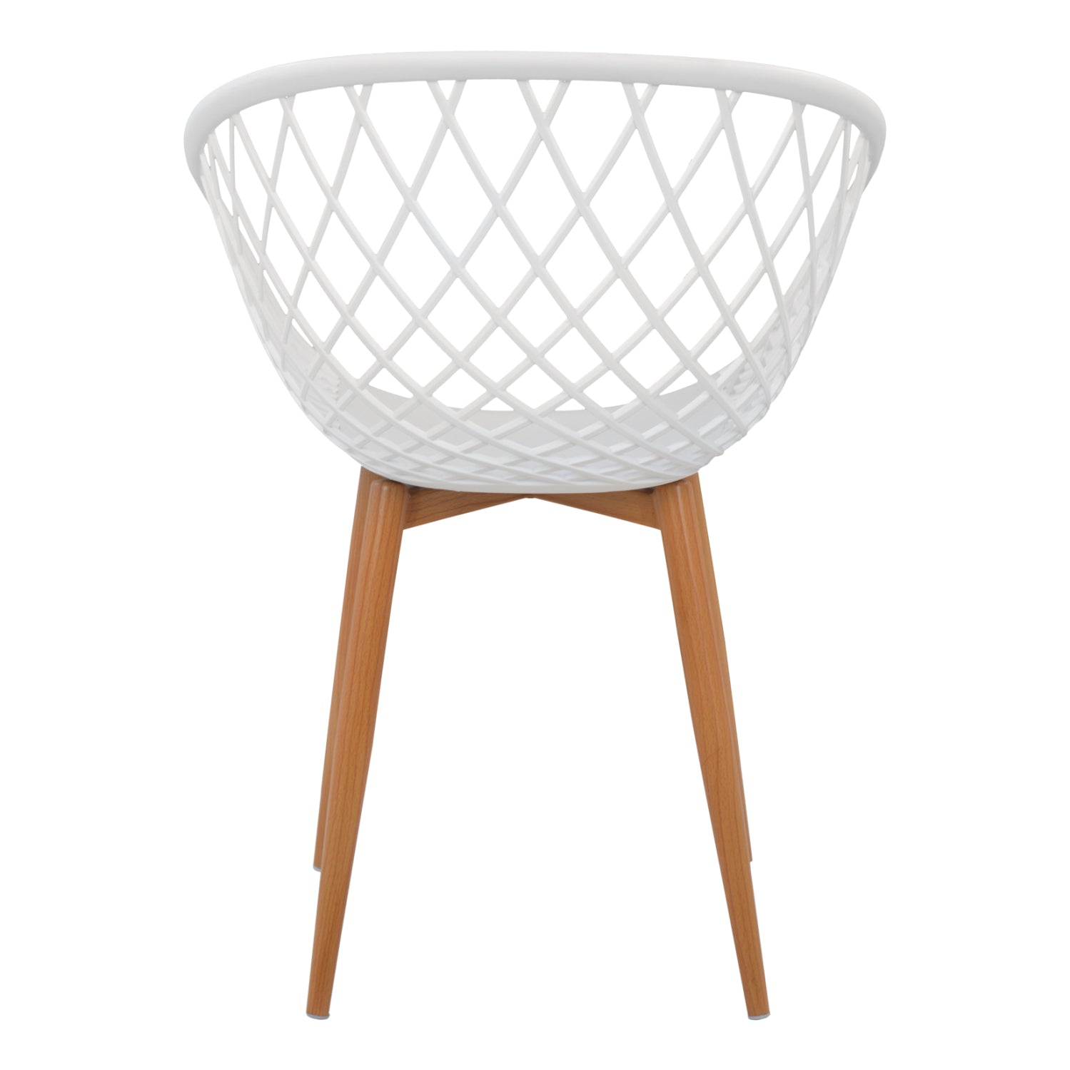 Кресло ARIADNE цвят бял-натурал 62x54x81