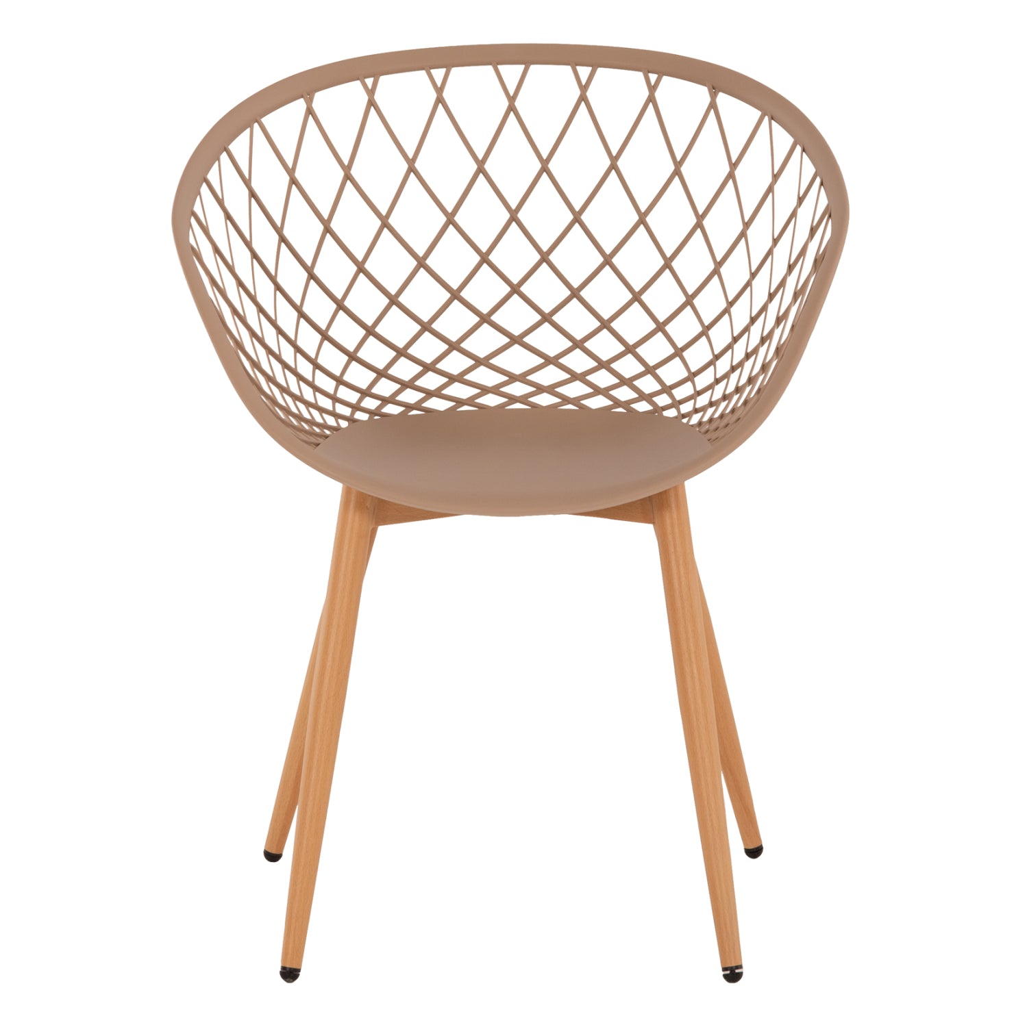 Кресло Ариадне цвят капучино-натурал 63x56x80