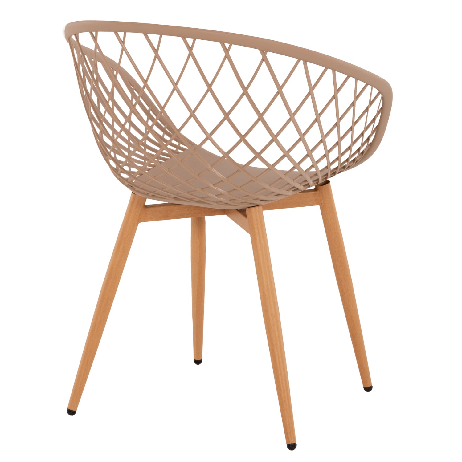 Кресло Ариадне цвят капучино-натурал 63x56x80