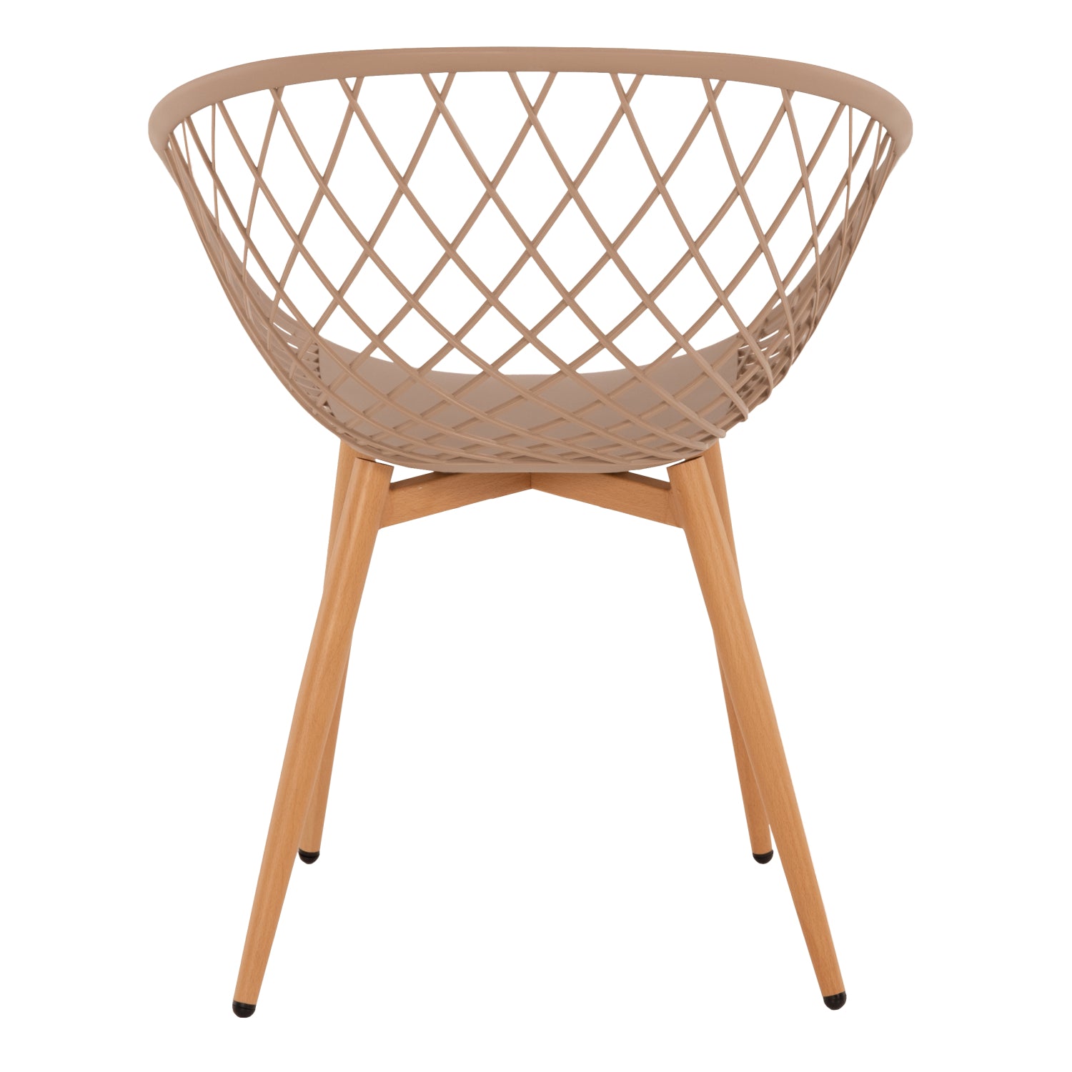 Кресло Ариадне цвят капучино-натурал 63x56x80