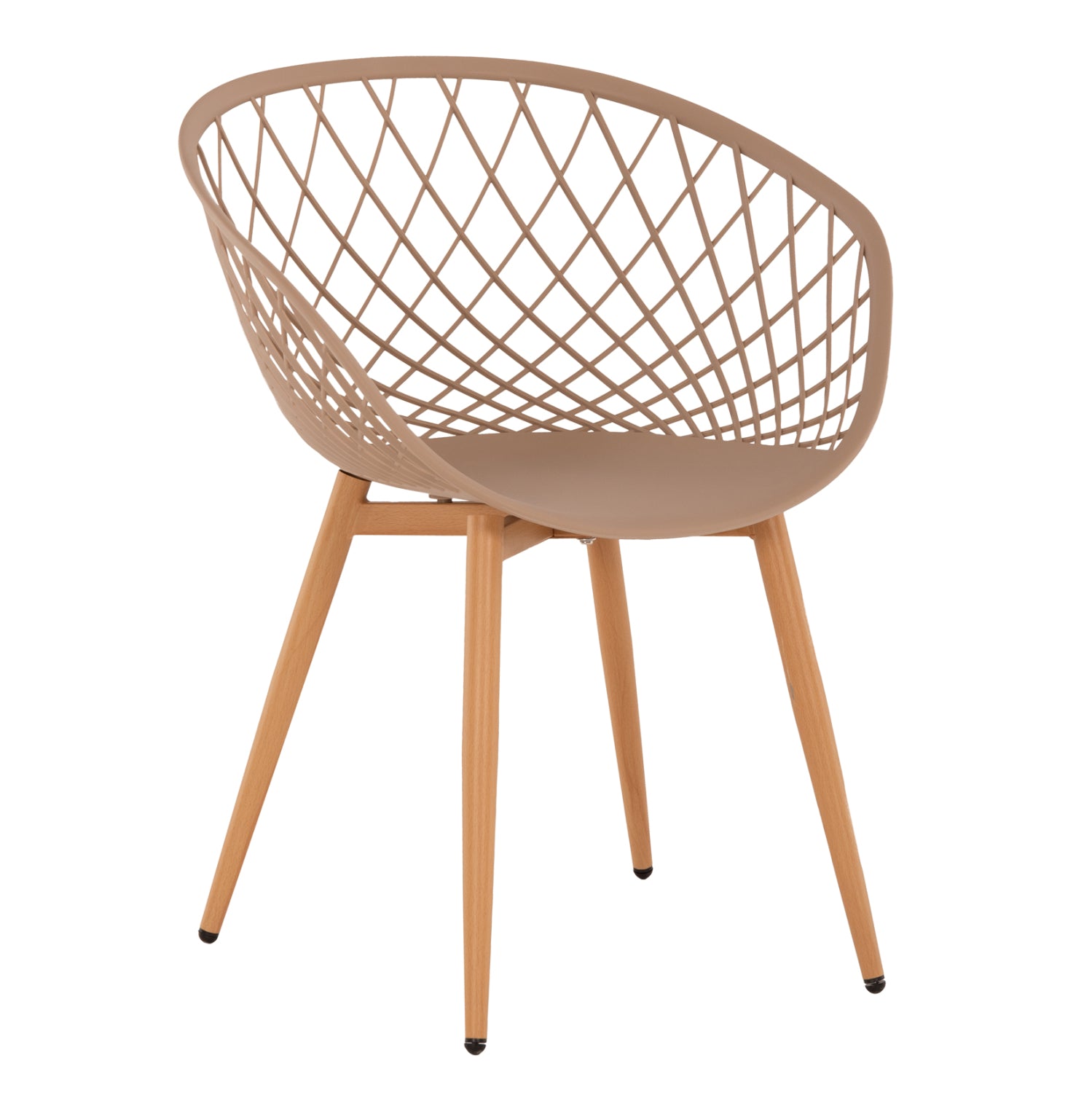 Кресло Ариадне цвят капучино-натурал 63x56x80