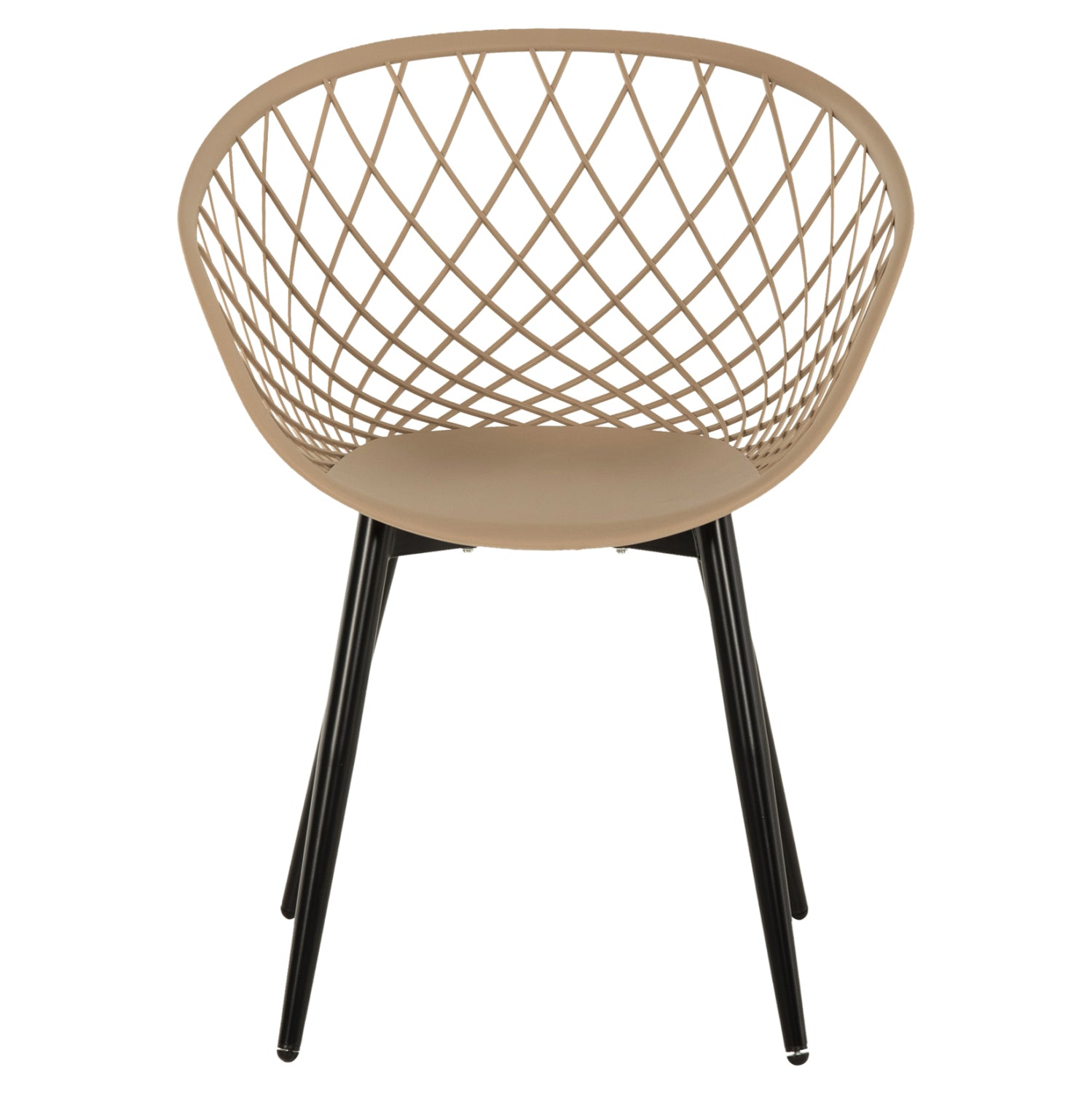 Кресло ARIADNE капучино - черни метални крака 63x56x80см