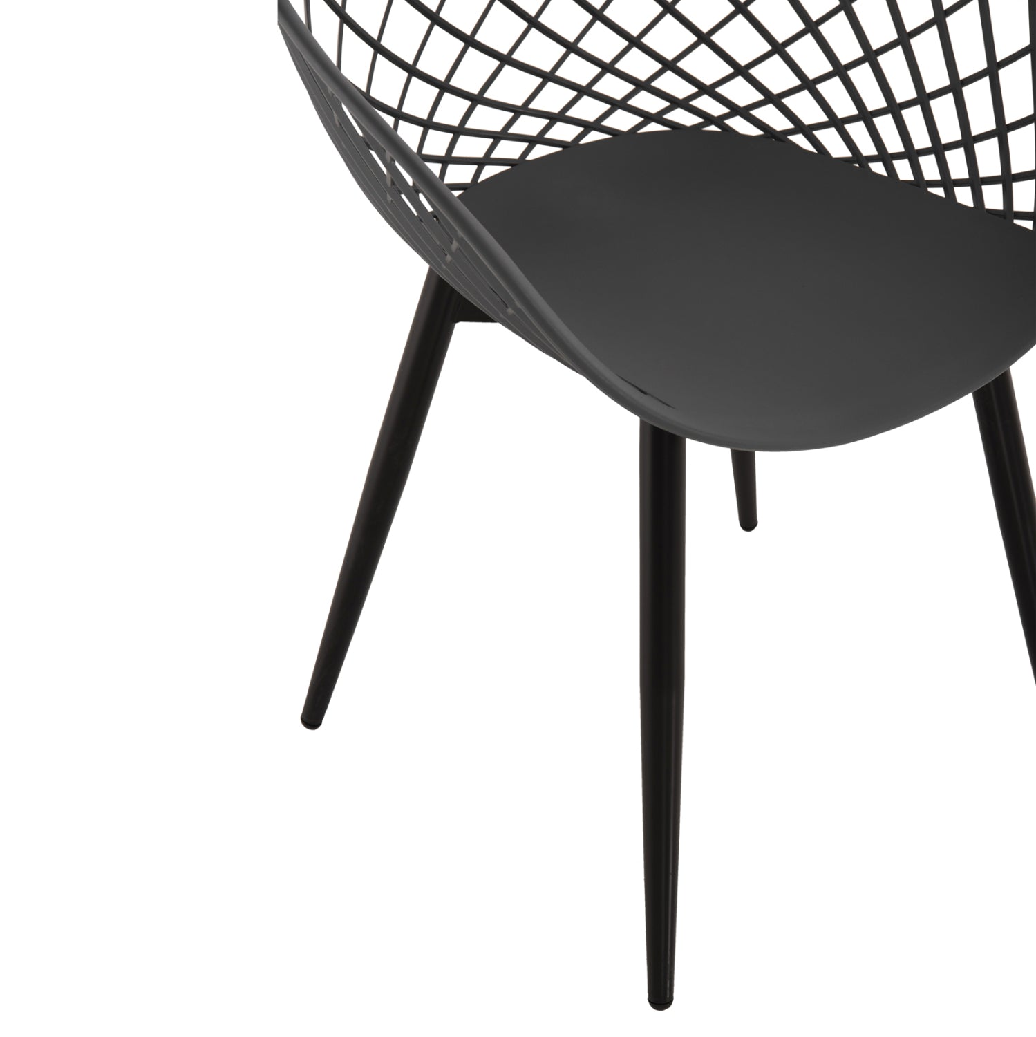 Кресло ARIADNE цвят черен-сив 63x56x80