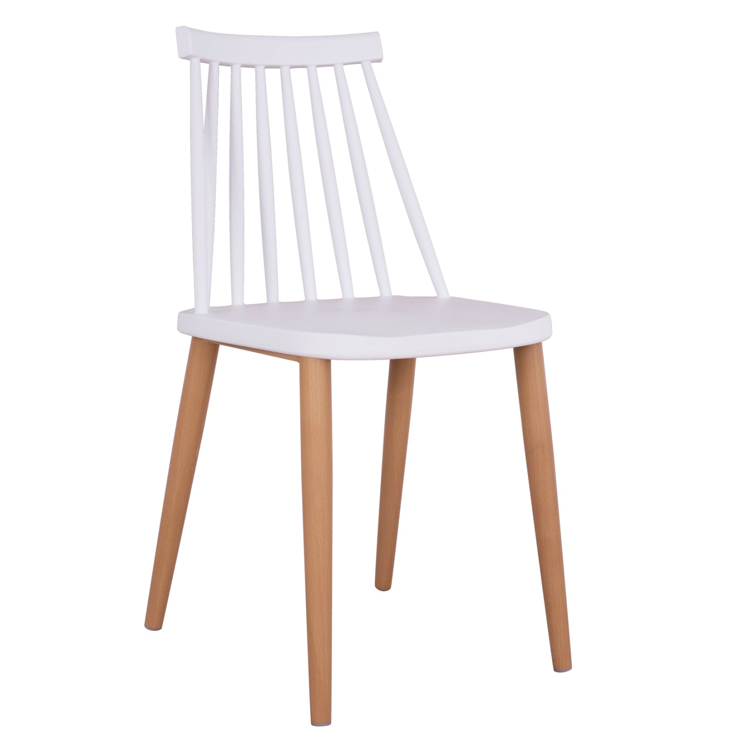 Стол Ванеса метални крака бял цвят полипропилен 42,5x44x81