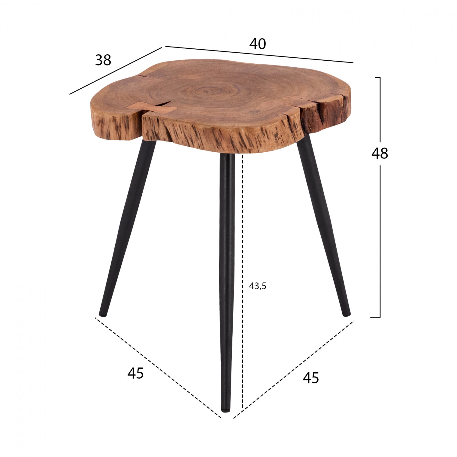 Холна масичка Акация 38X40X48см