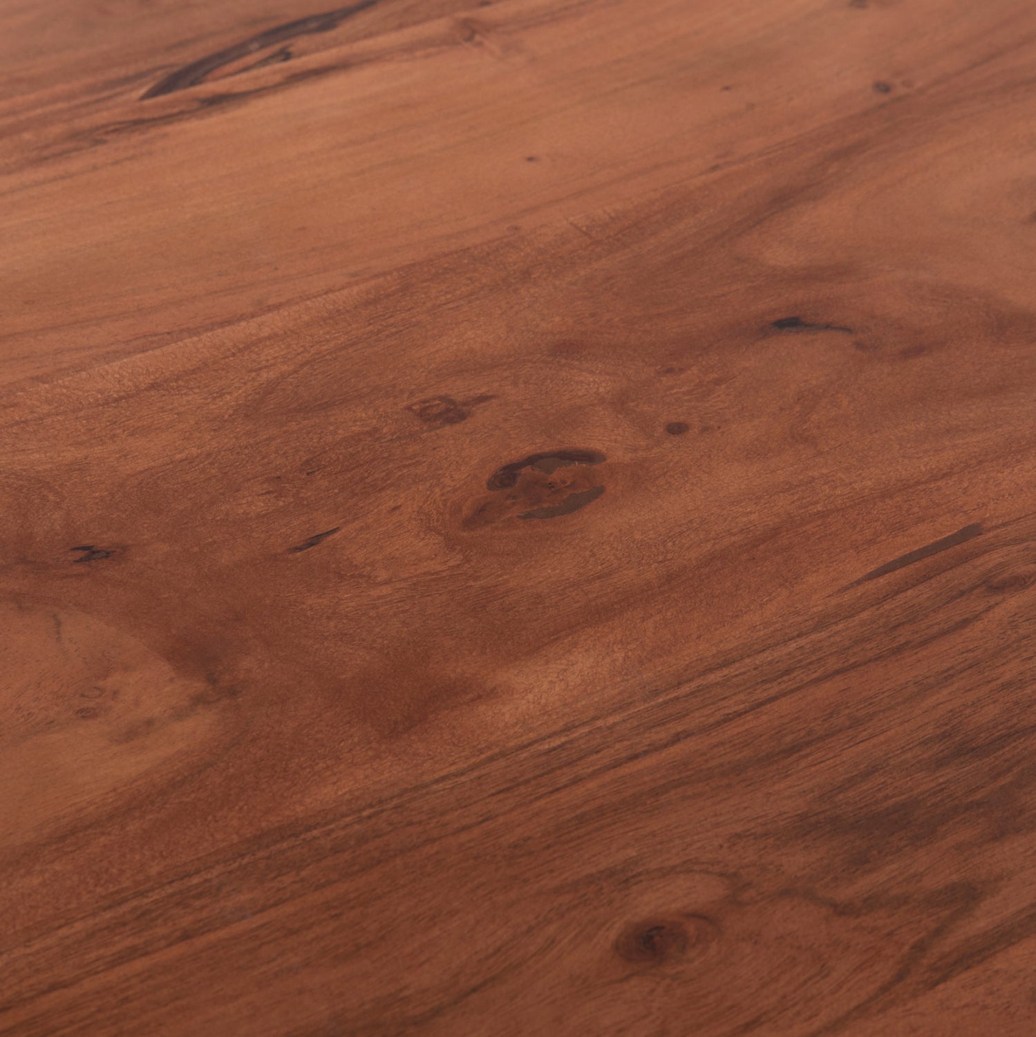 Трапезна маса Монтана акациево дърво 4см дебелина - бели крака 160х90х77см