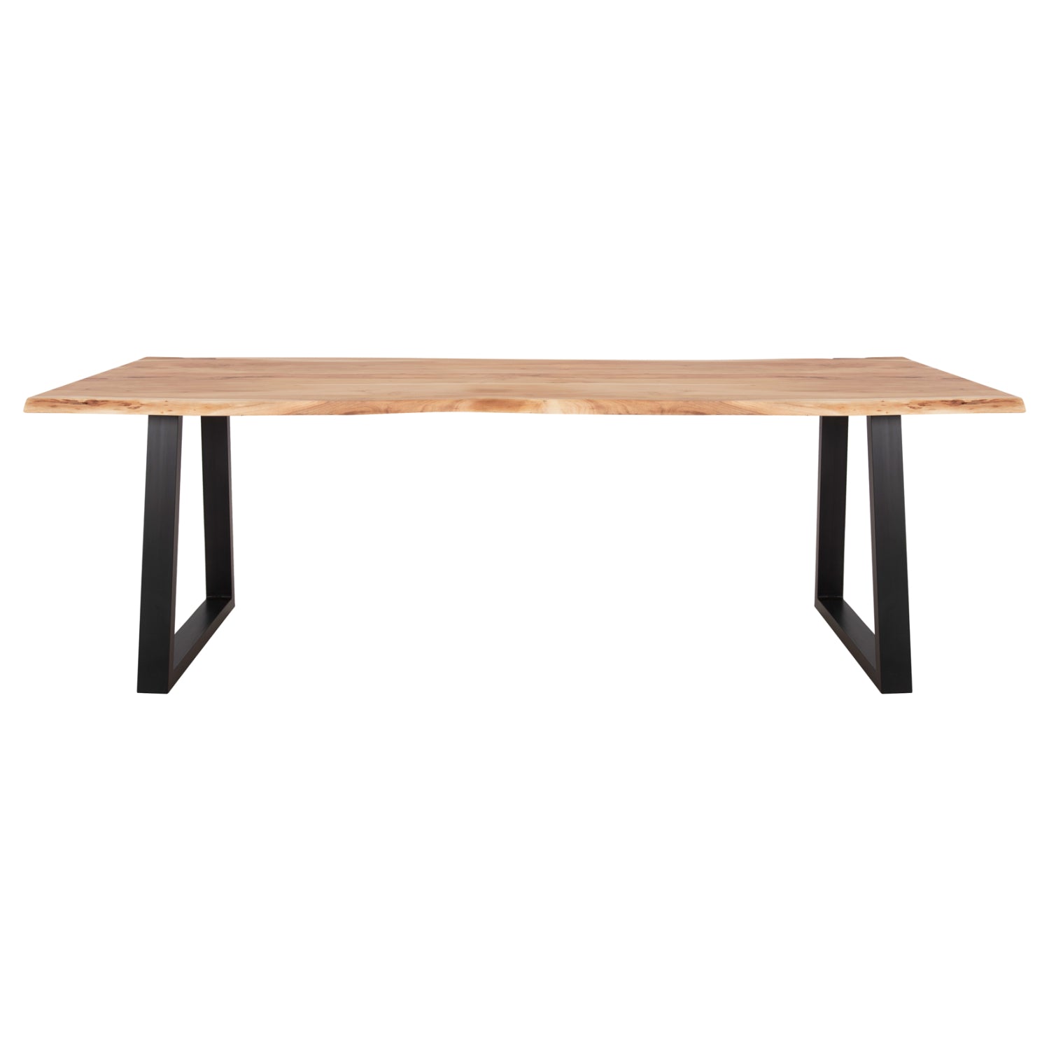 Трапезна маса Монтана естествен-черен цвят 200x93x74см