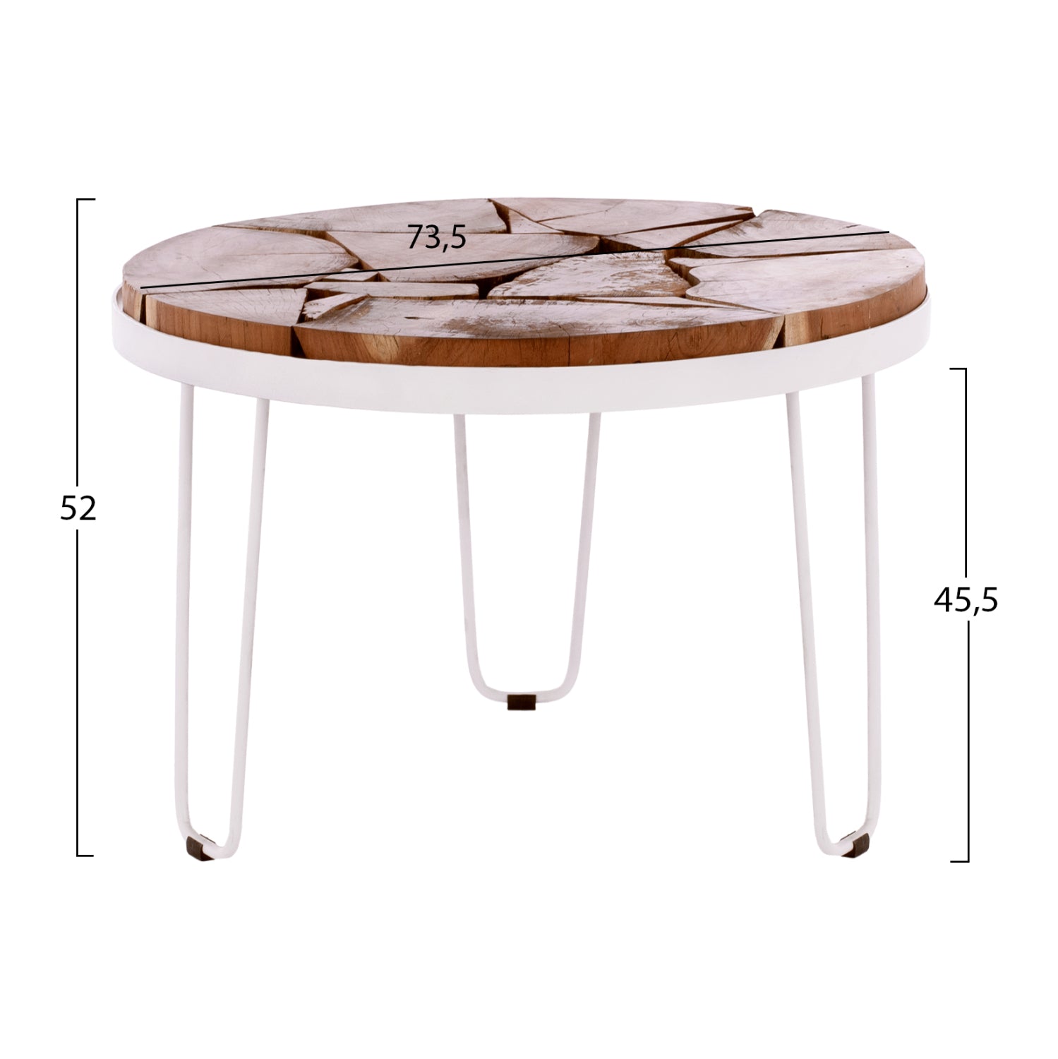 Холна маса TIMOTHY натурал Φ73x45