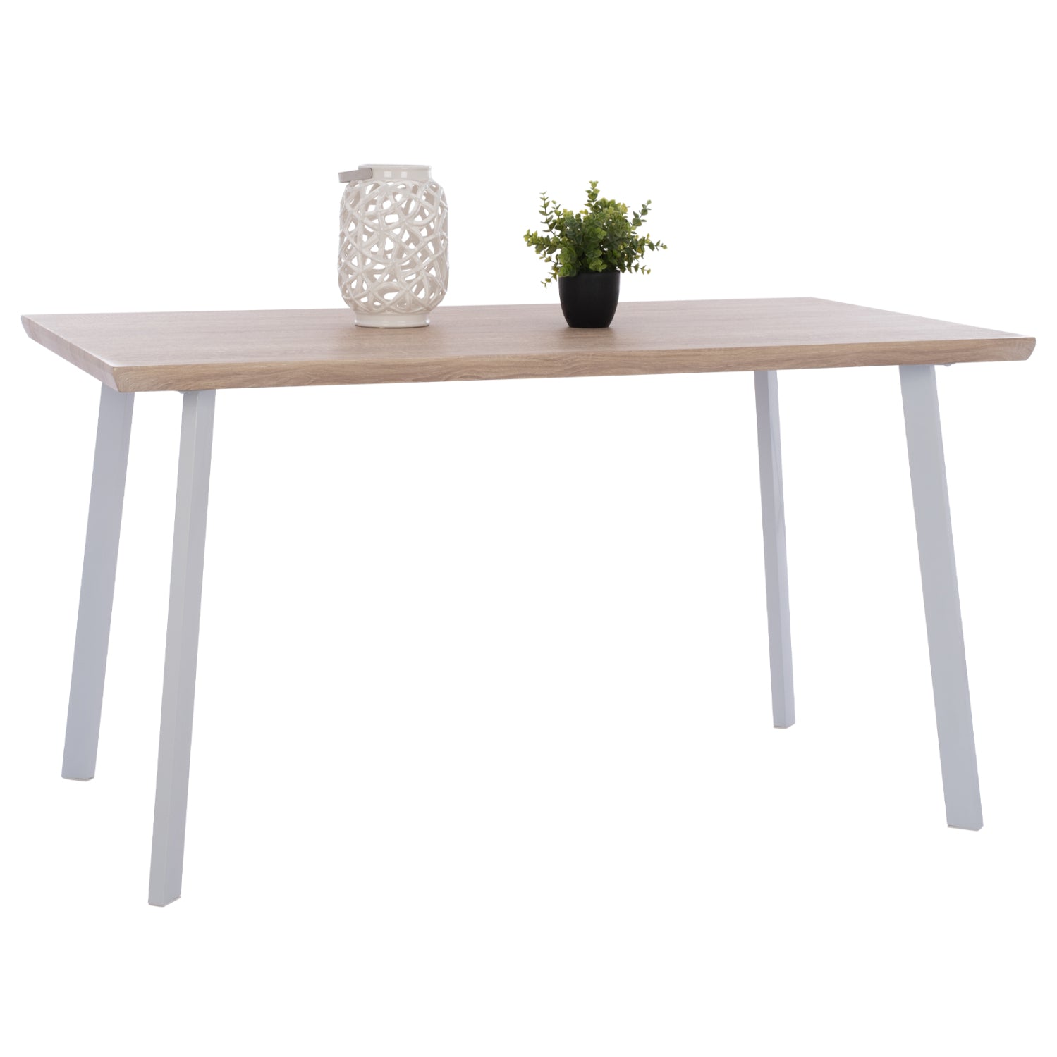 Трапезна маса OFIRA цвят бял-сонома цвят 140x80x76