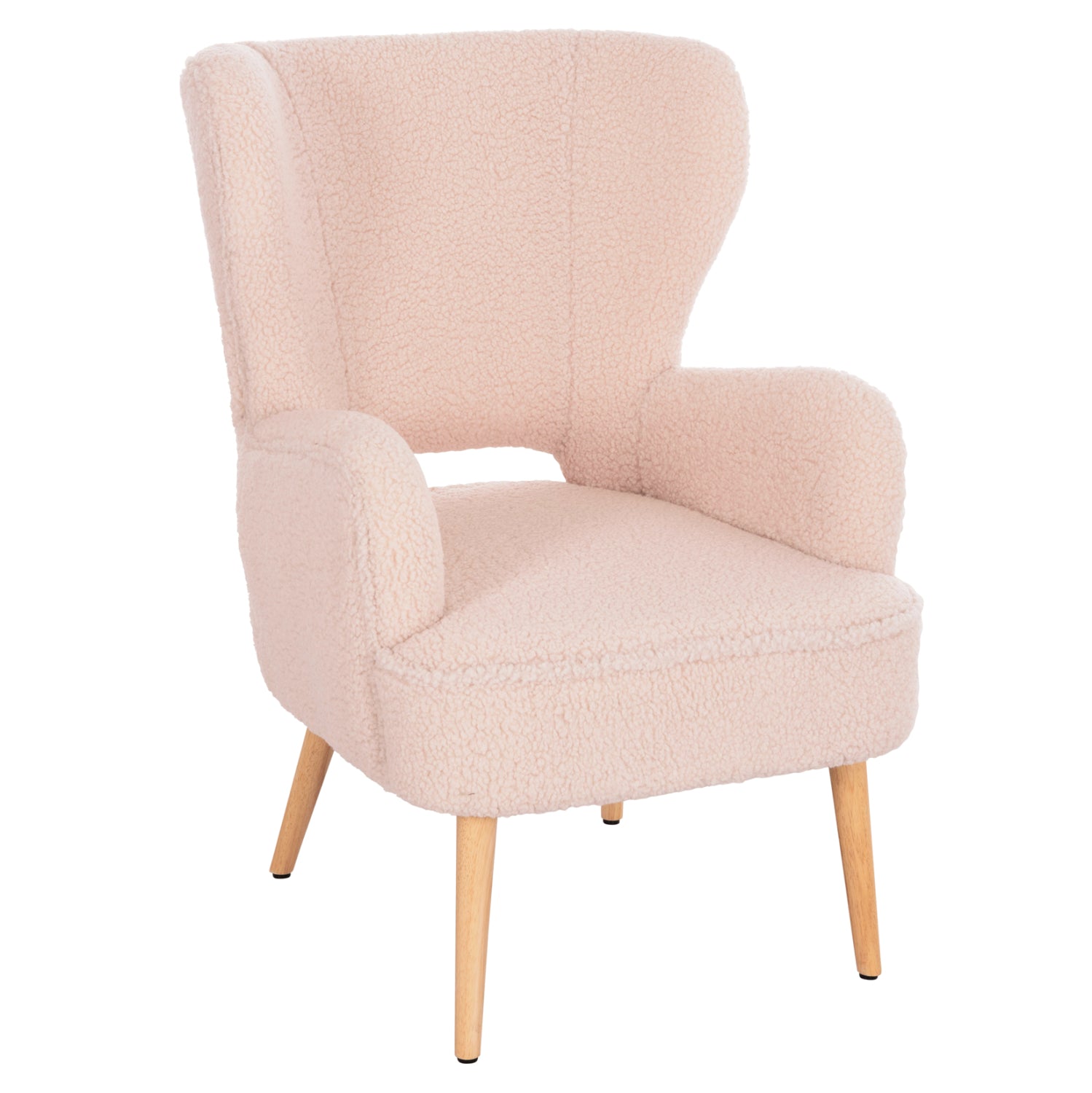 Кресло Майли букле цвят екрю 66X75X93