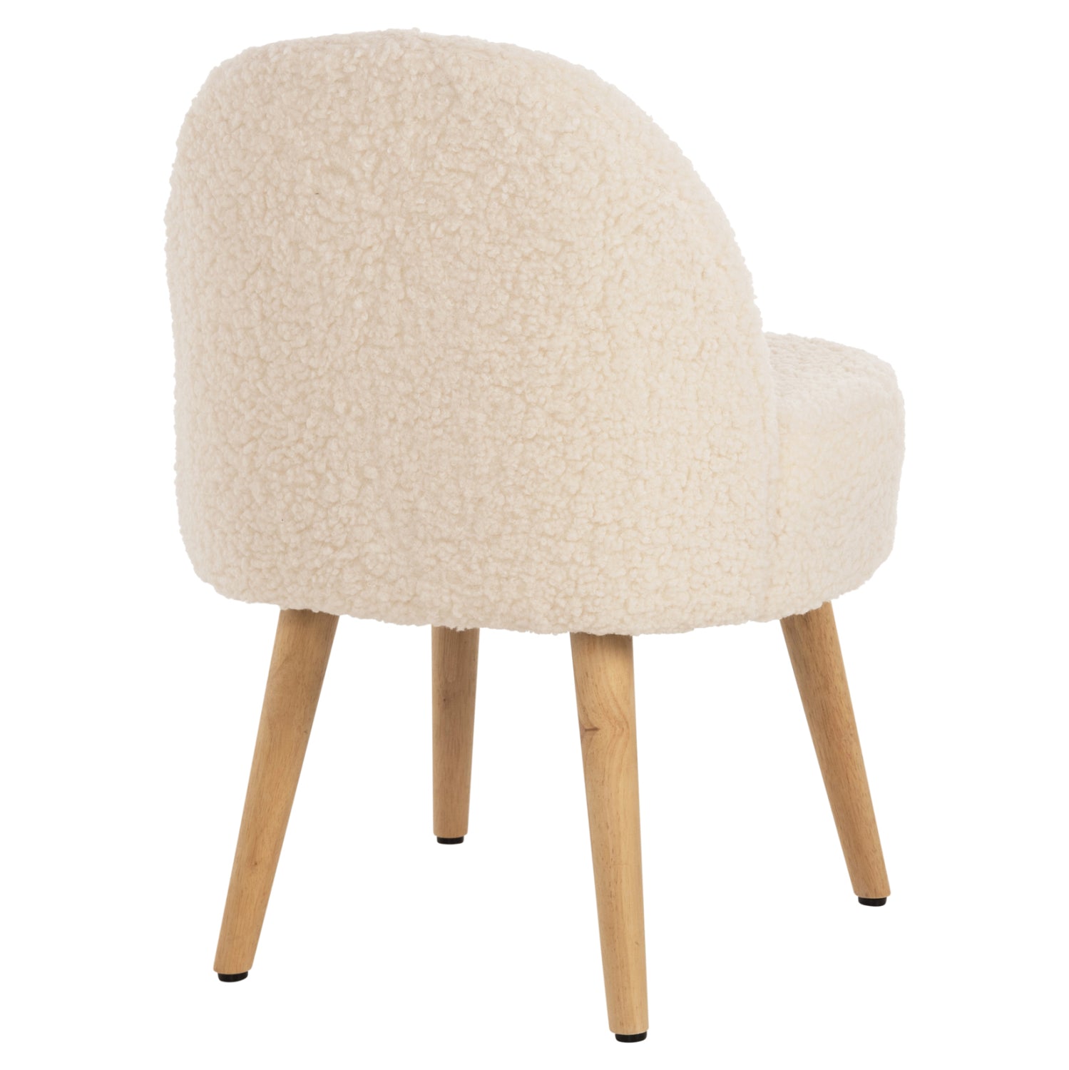 Стол-табуретка Ясмин букле бял цвят 47x46x64,5