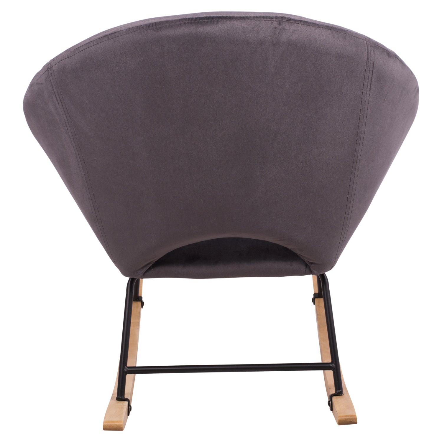 Кресло-люлка Паулина кадифе сив цвят 76X86X76