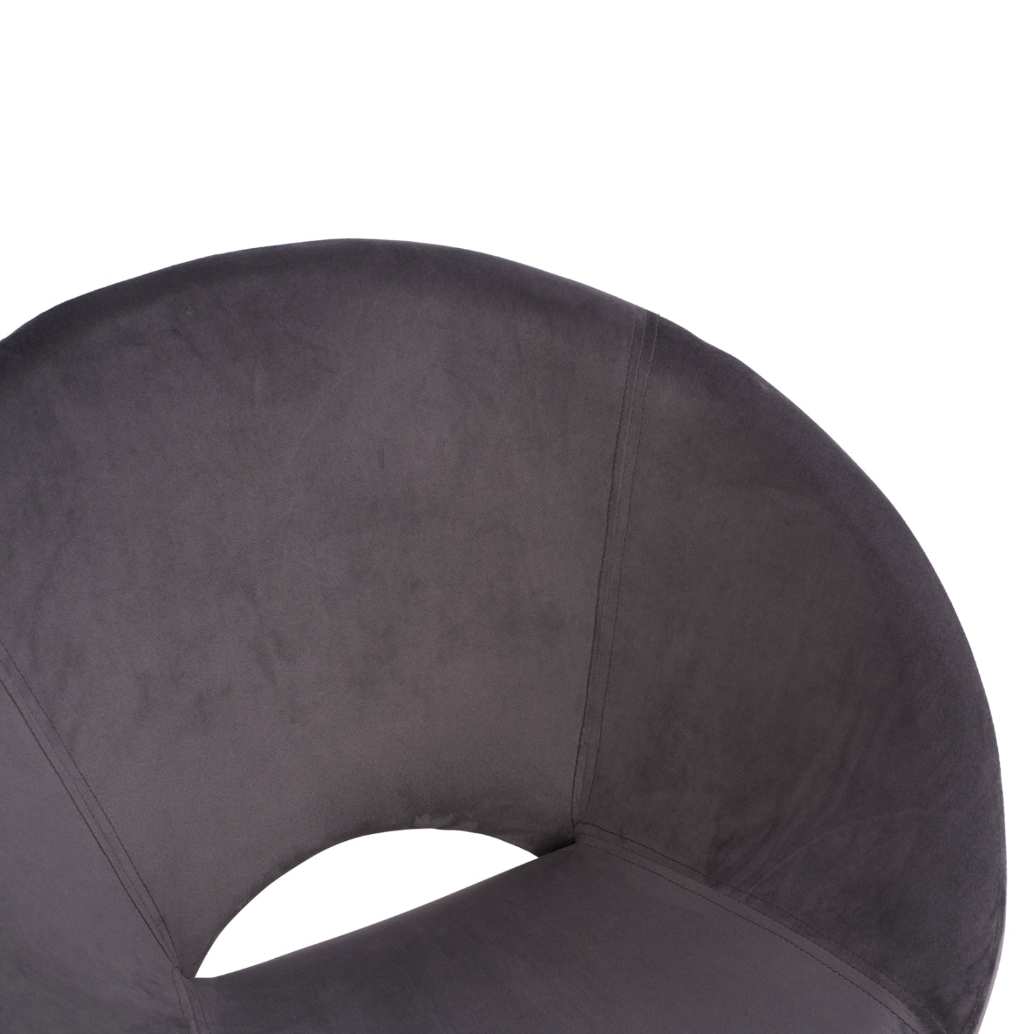 Кресло-люлка Паулина кадифе сив цвят 76X86X76