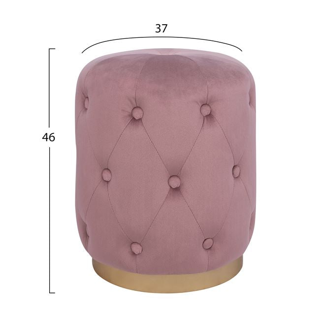Табуретка Тори розов цвят Φ37x46