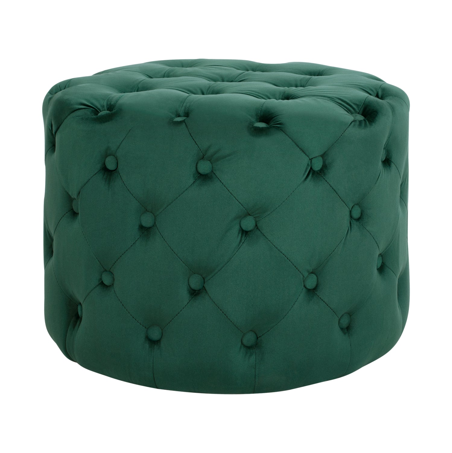 Табуретка Честърфилд зелен цвят Φ60X43