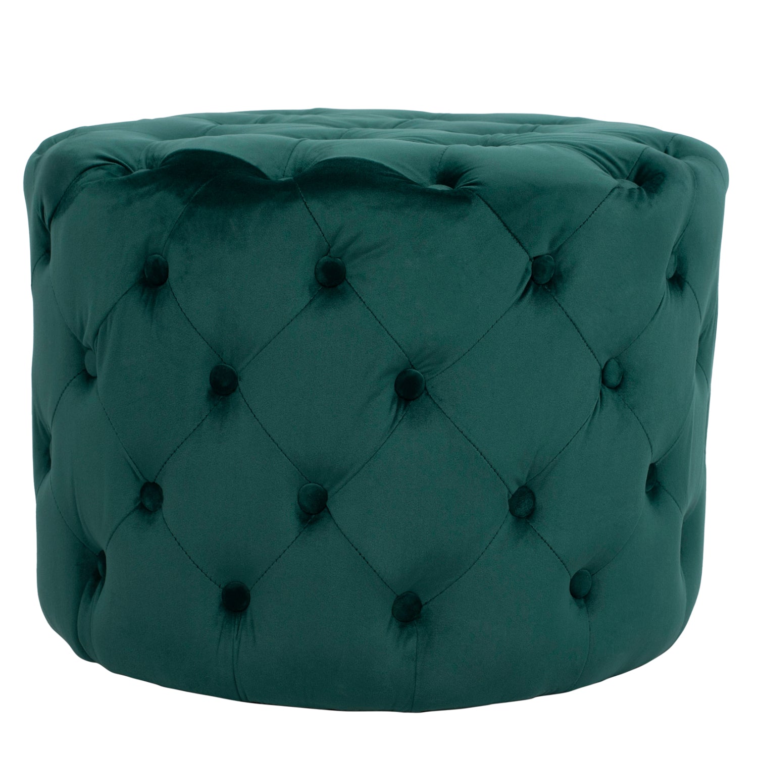 Табуретка Честърфилд зелен цвят Φ60X43