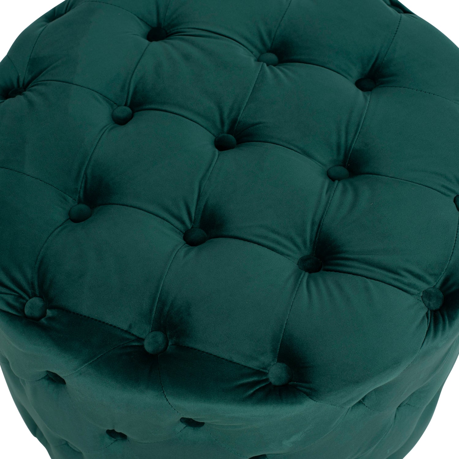 Табуретка Честърфилд зелен цвят Φ60X43