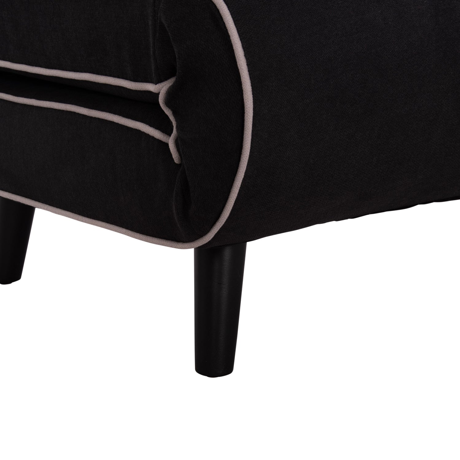 Фотьойл-легло Braxton черен цвят 78x88x78см.