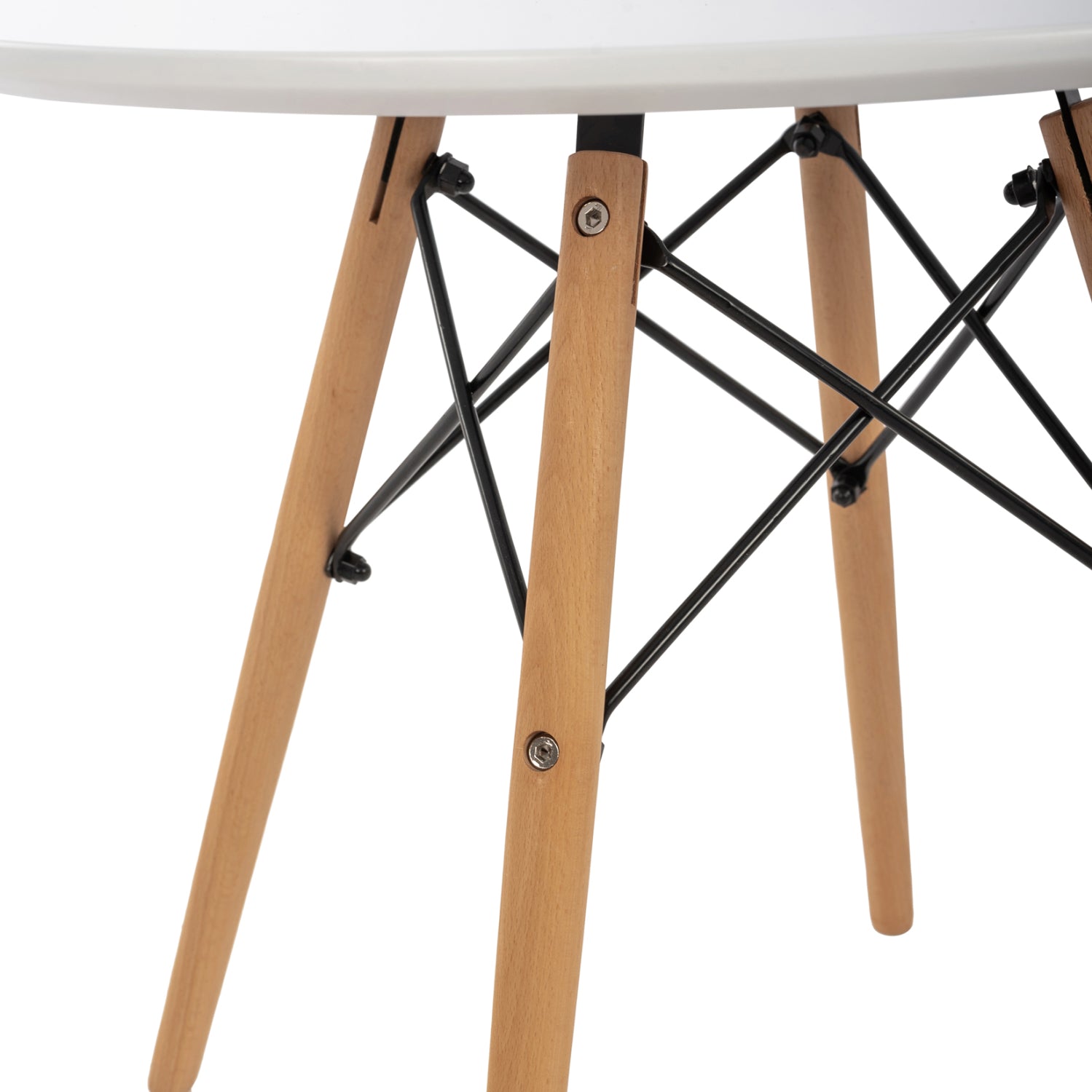 Детска маса Мишел кръгла бял цвят Φ60X51см