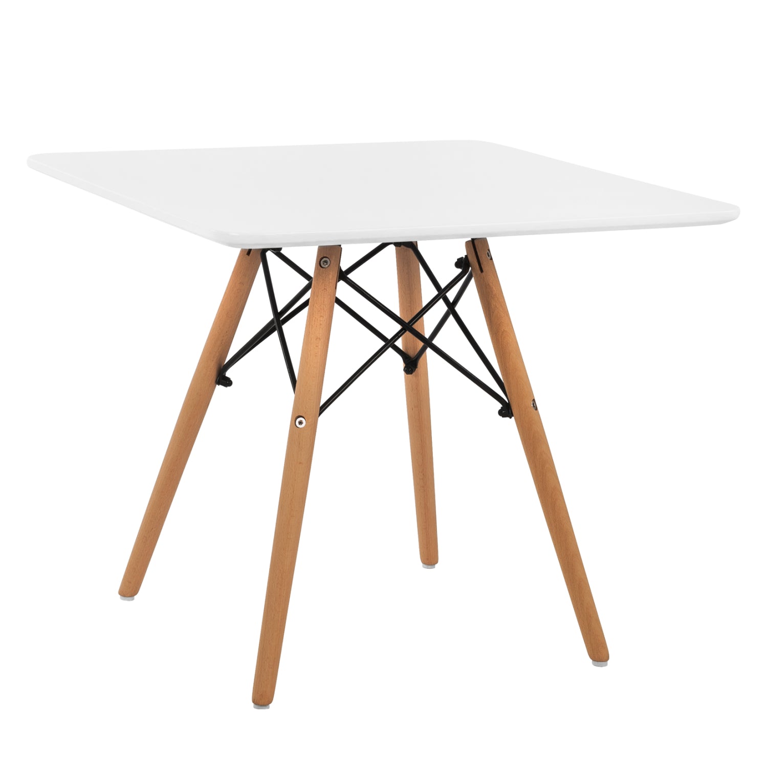 Детска маса MINIMAL 60х60см -цвят бял-естествен