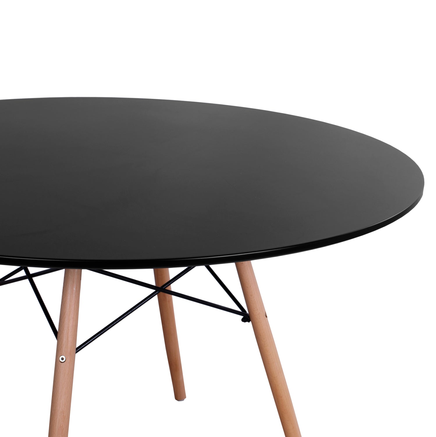 Трапезна маса Мишел Φ120Χ74 см/черна