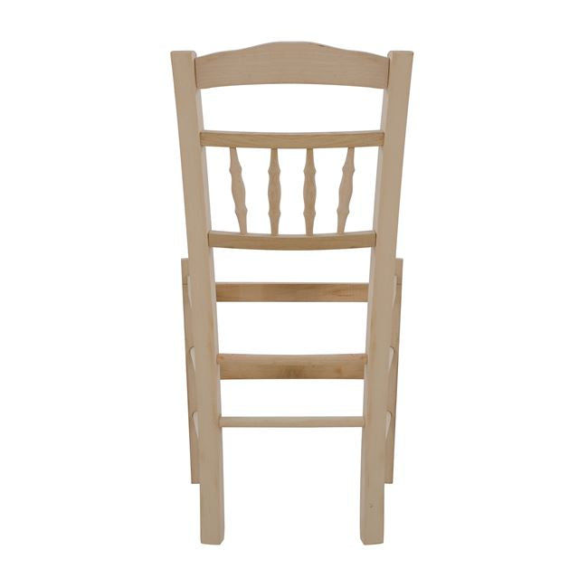 Традиционен стол, небоядисана рамка, 41.5x44.5x88.5см