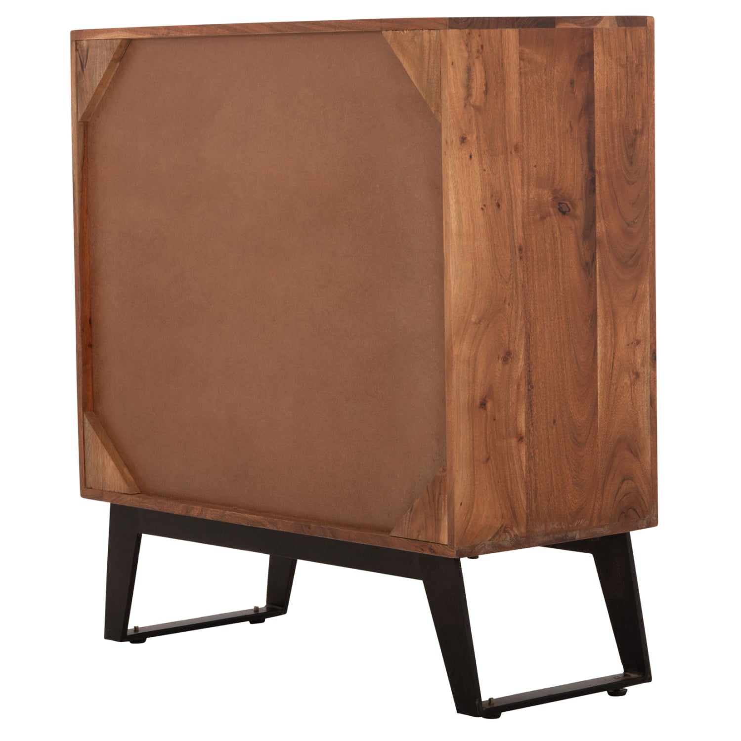 Скрин  FANSI с 3 чекмеджета, изработен от масивна акациева дървесина, 80x35.5x86.5 см