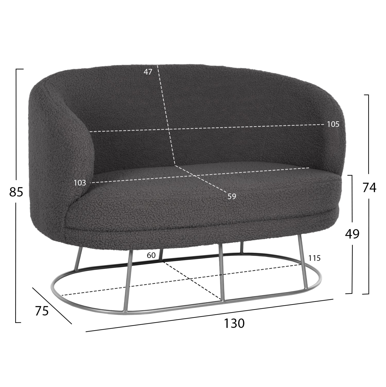 канапе ариен буклесив цвят