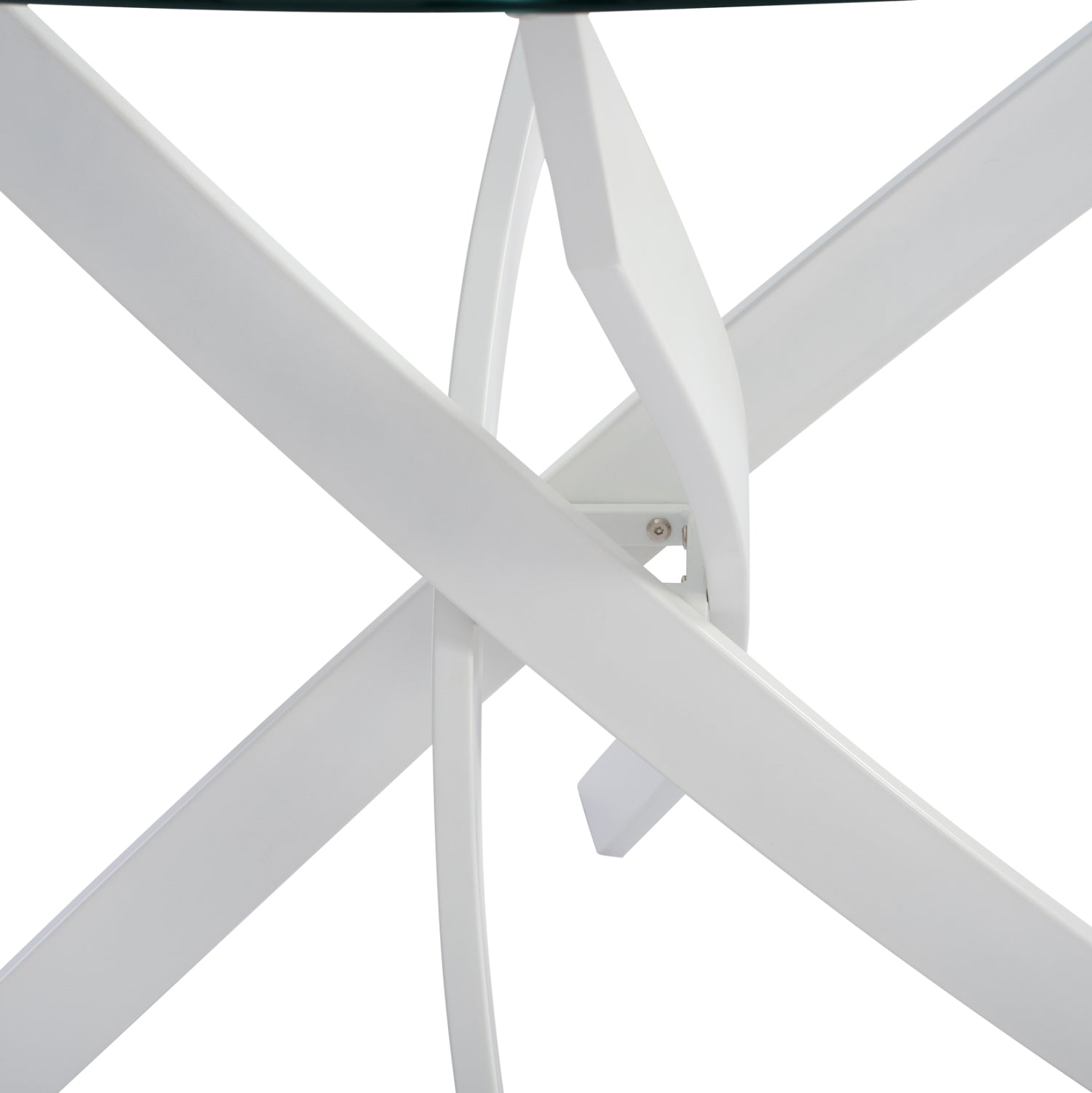 Трапезна маса . JAFARU стъкло-метал Φ90X75см