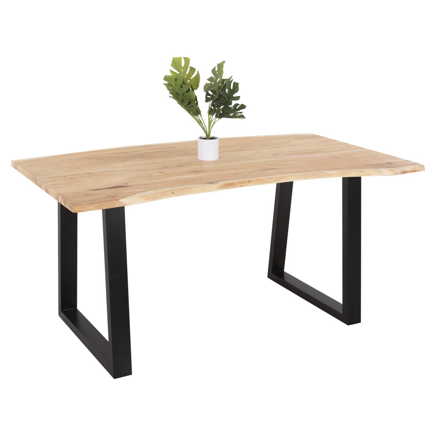 Трапезна маса Sofia slim от масивна акацииева дървесина 160x92x78см