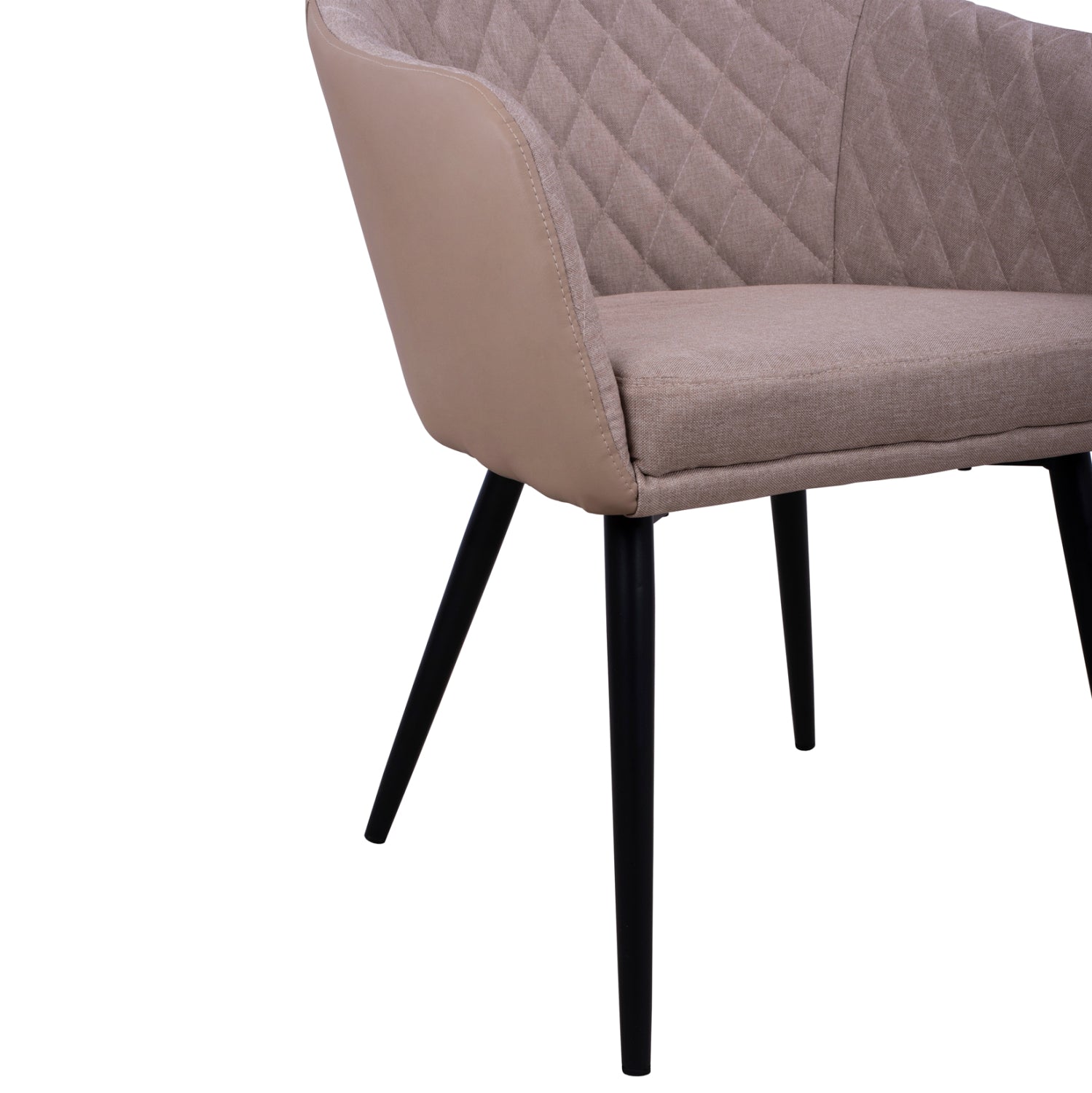 Кресло Чарли дамаска цвят черен-бежов 52x60x89