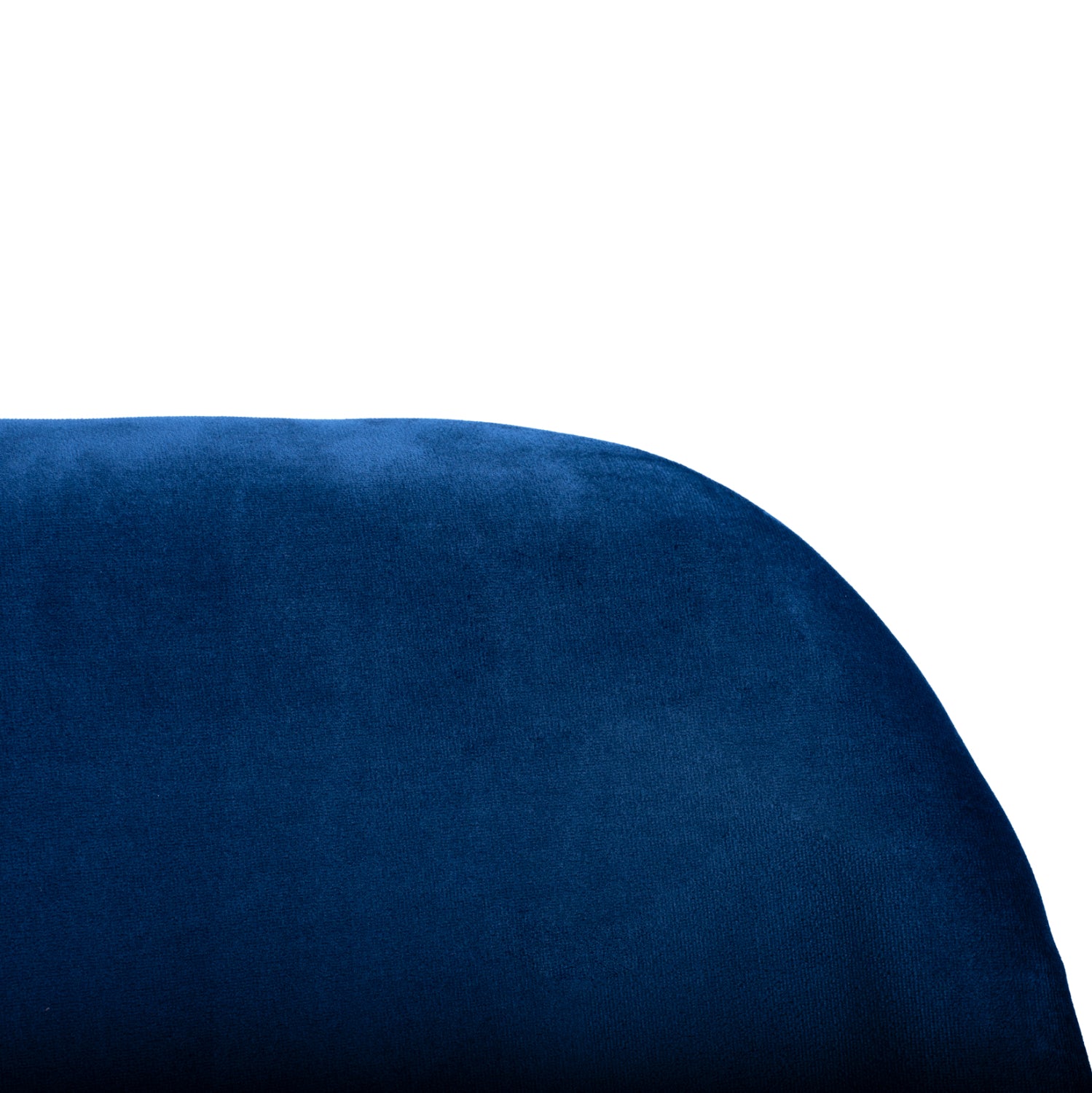 Средно висока табуретка Нора с метална рамка в синьо кадифе и златисто, 48x61x103 см