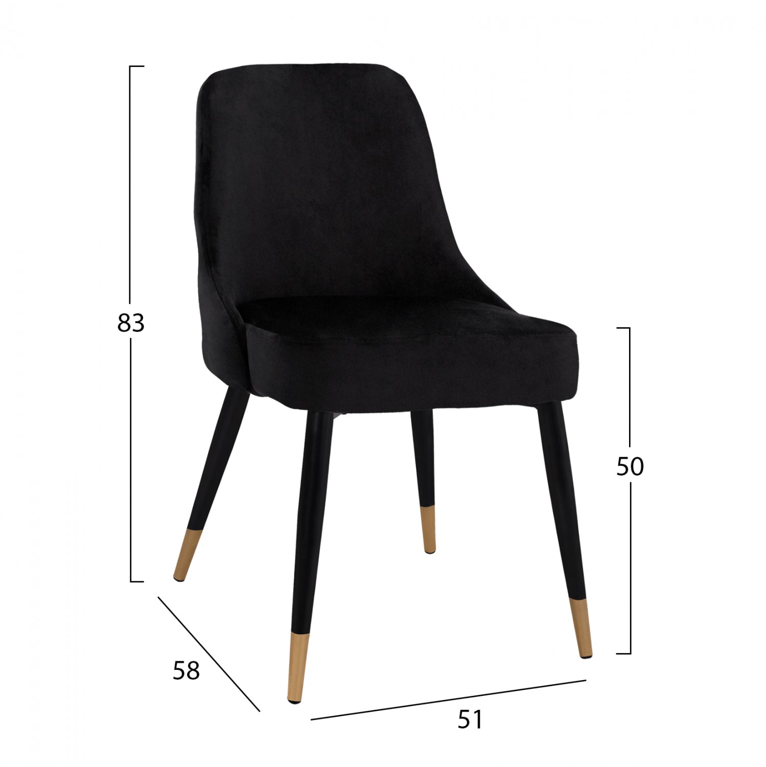 Стол SERENITY черен цвят