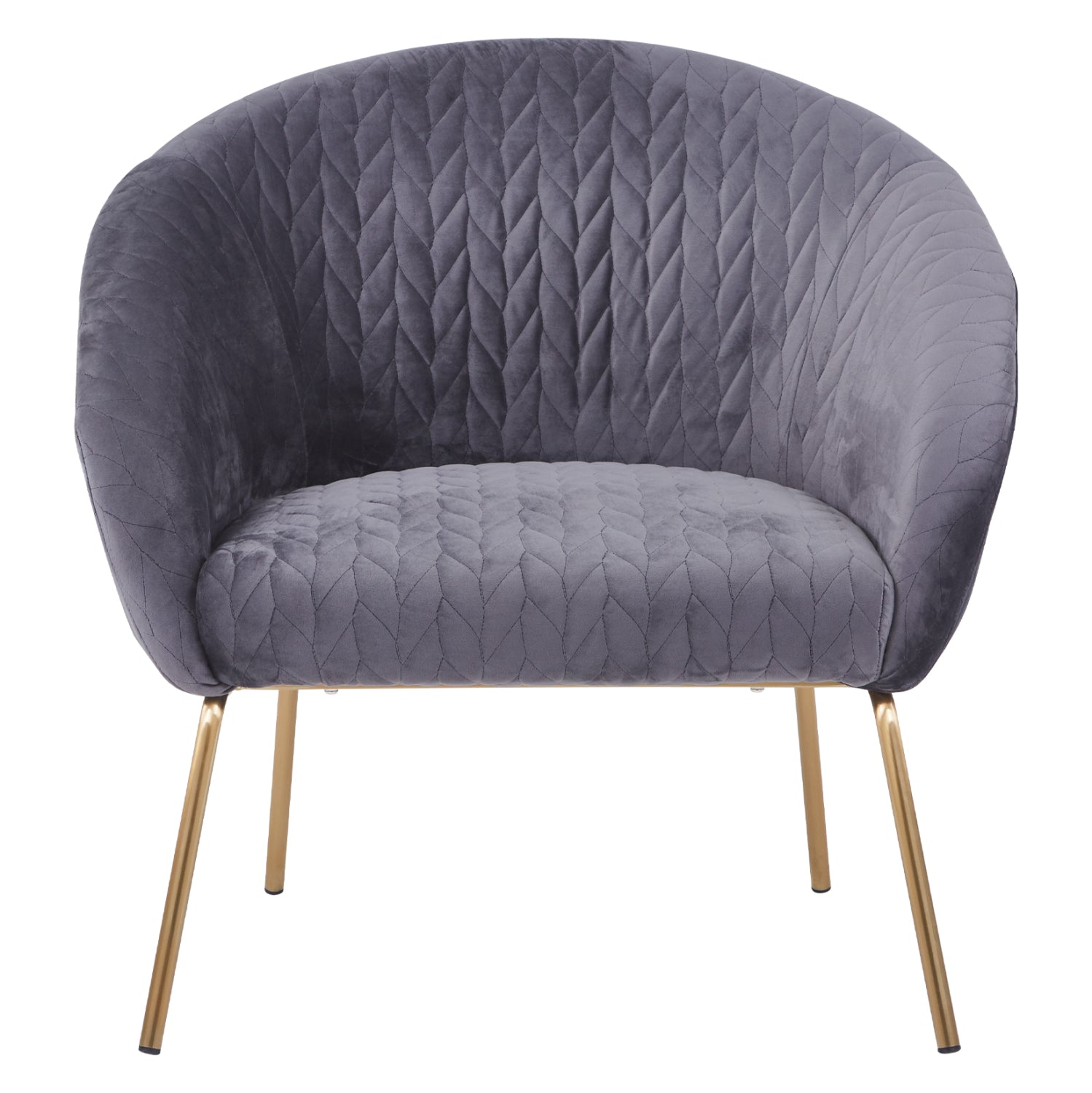 Кресло Джойс голд сив цвят 80X76X75