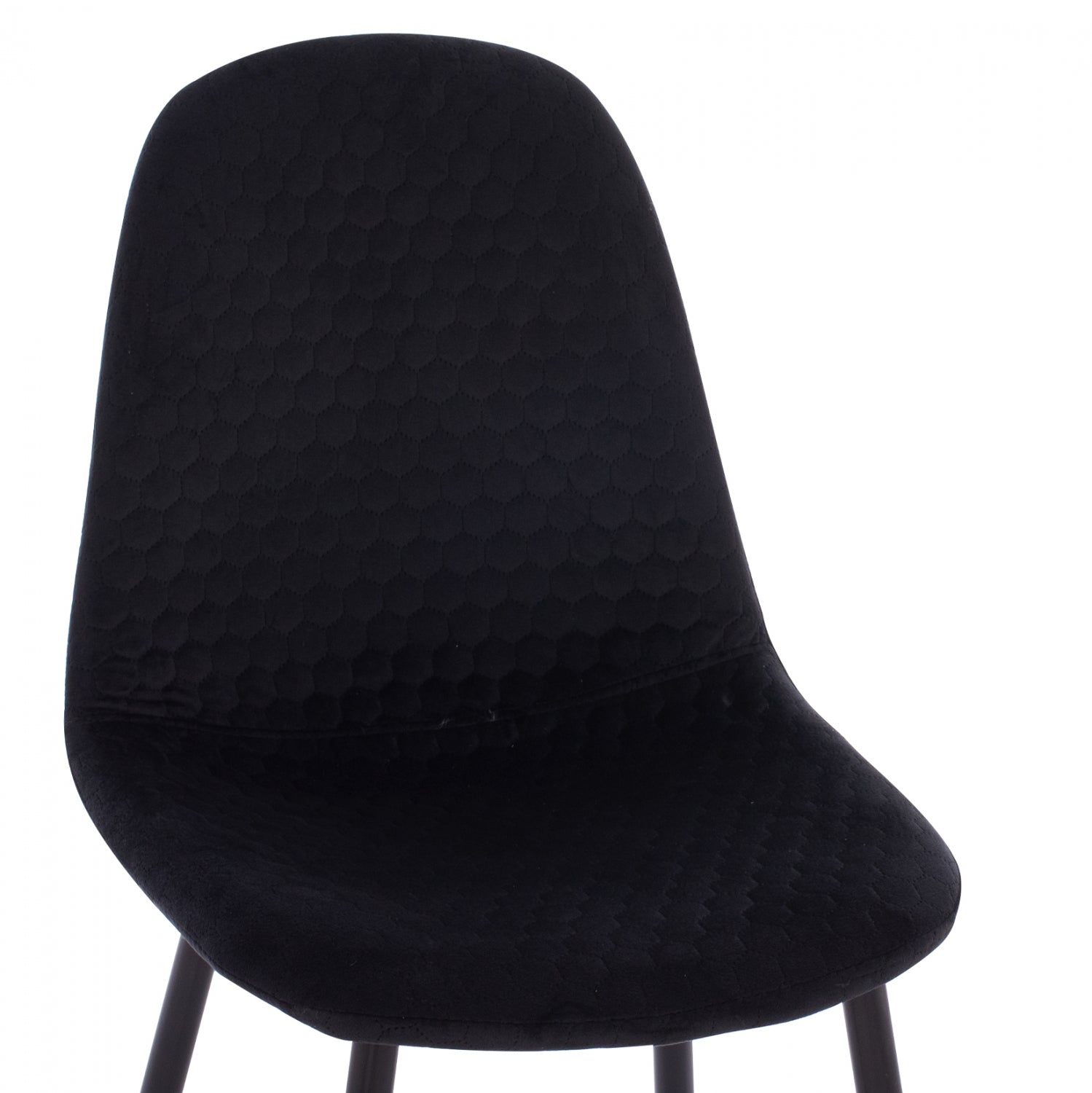 Стол Люсил кадифе черен цвят 45X56X81