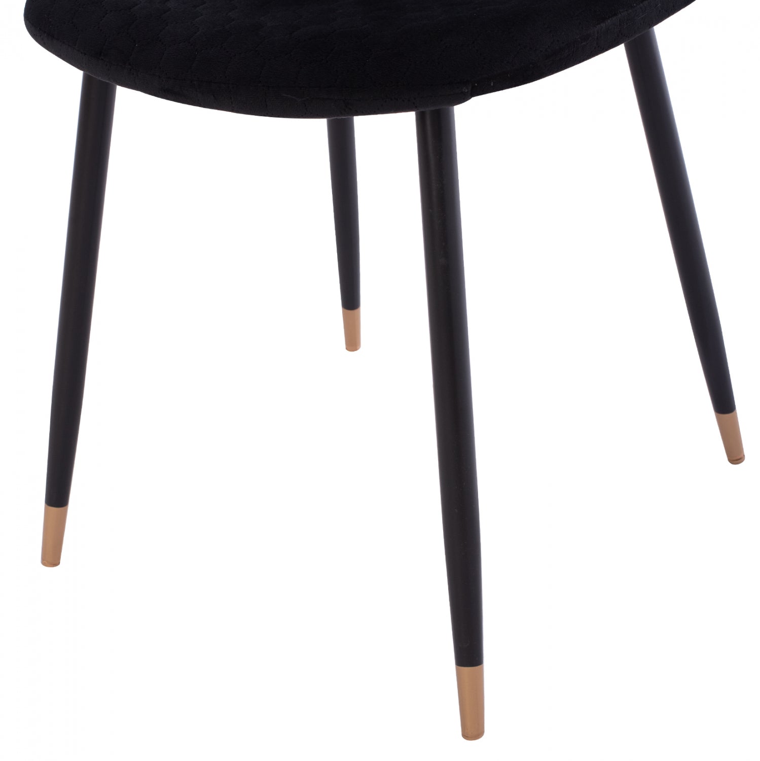 Стол Люсил кадифе черен цвят 45X56X81