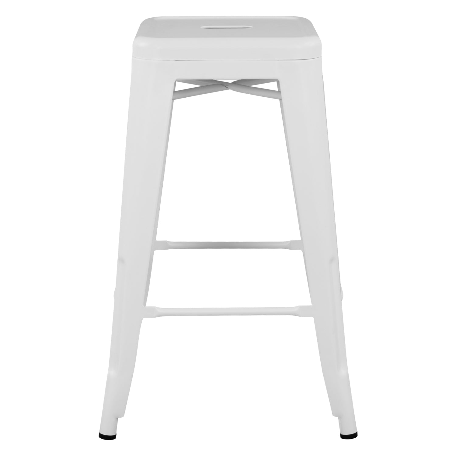 Бар табуретка Мелита средна височина бял мат цвят 43x43x67