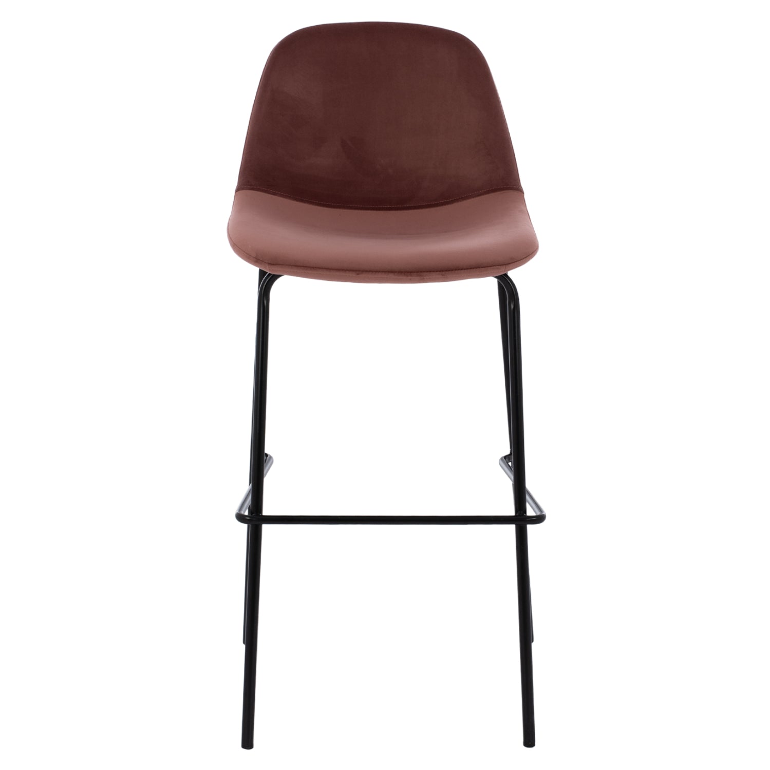 Бар стол VINCENT кадифе розов цвят